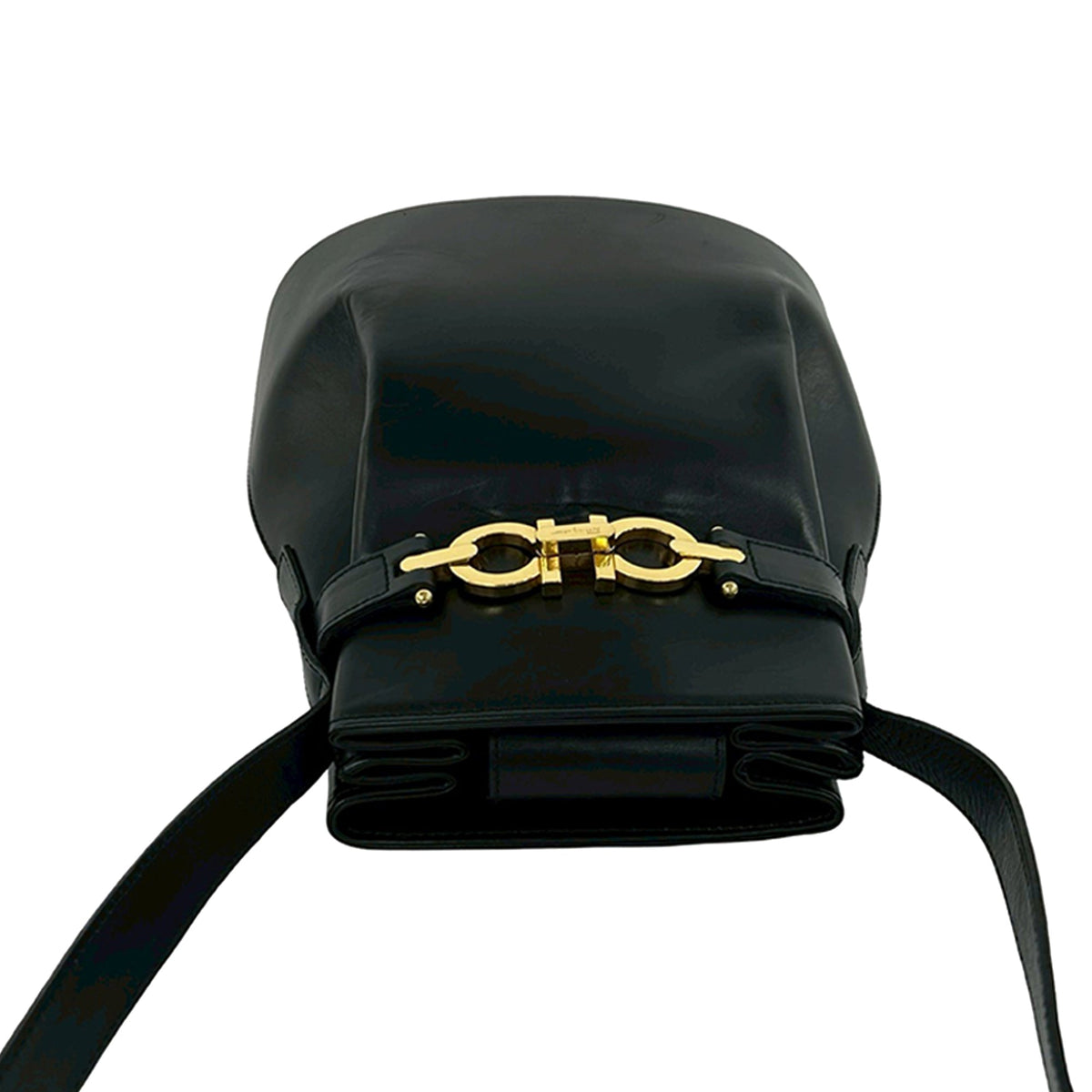Ferragamo Leather Gancini Bucket Bag