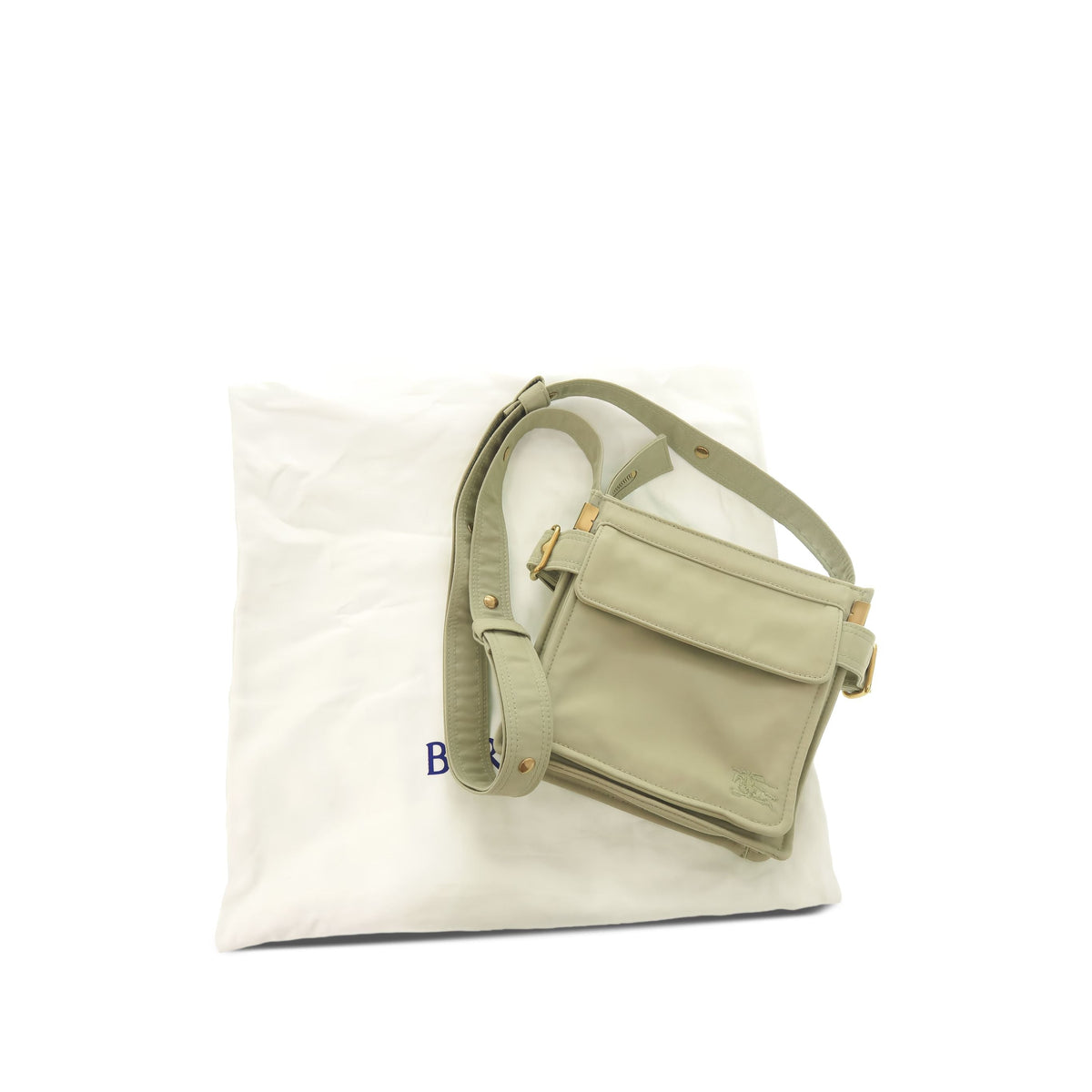 Burberry Mini Nylon Trench Phone Crossbody — Brown