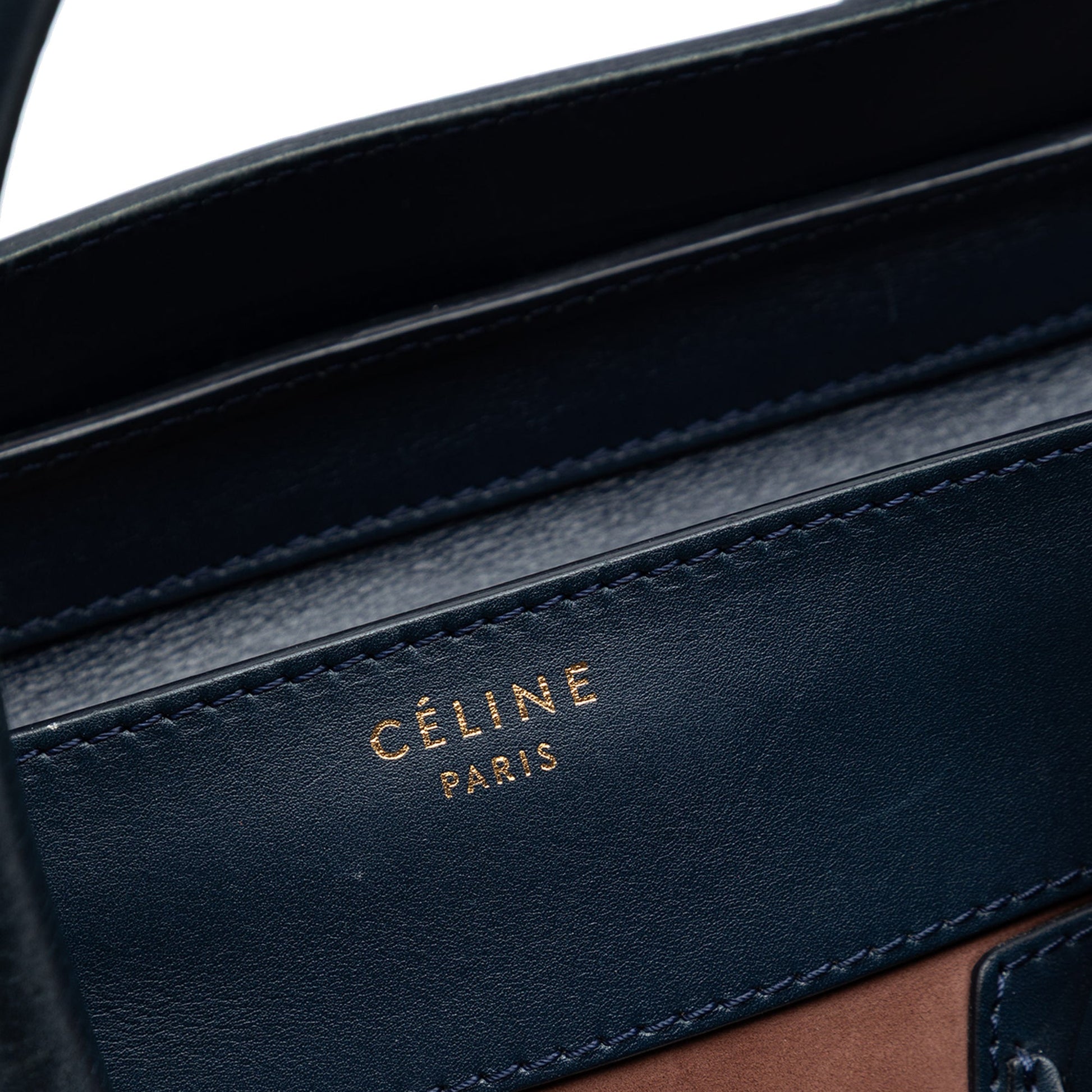 Mini Tricolor Suede and Calfskin Luggage Tote