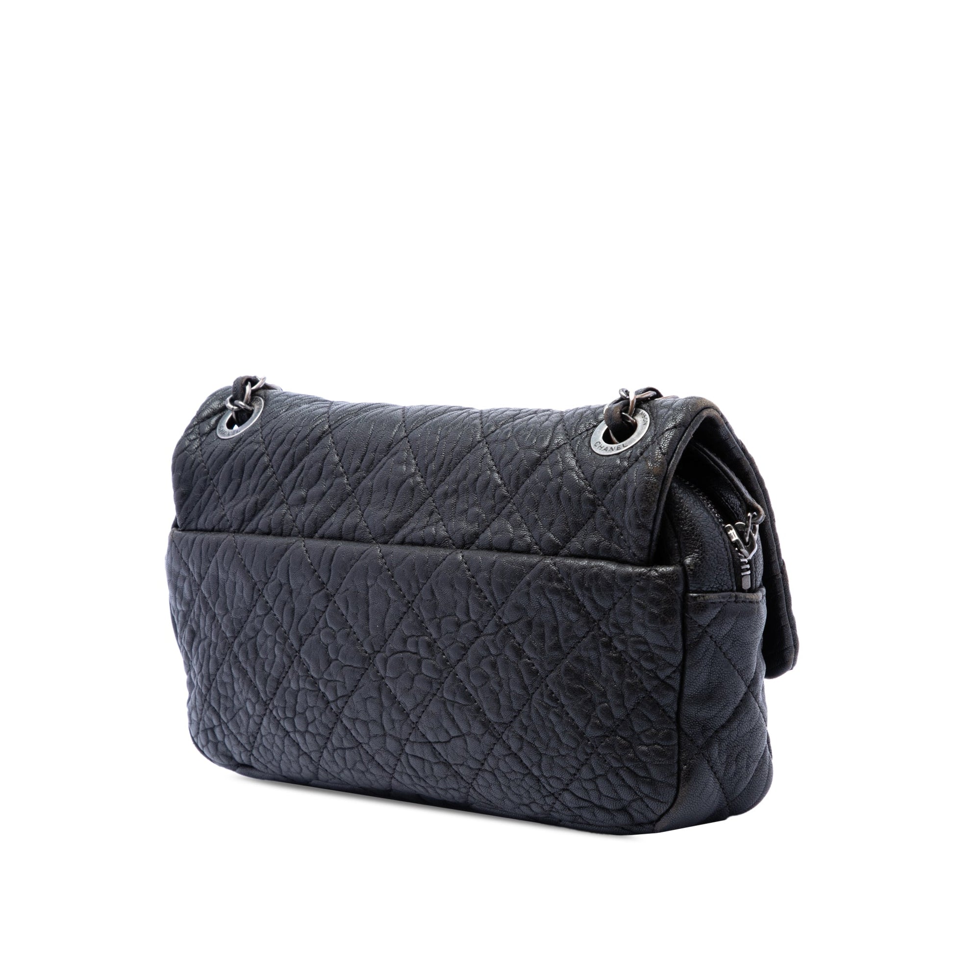 Chanel Small Quilted Distressed Calfskin Easy Flap