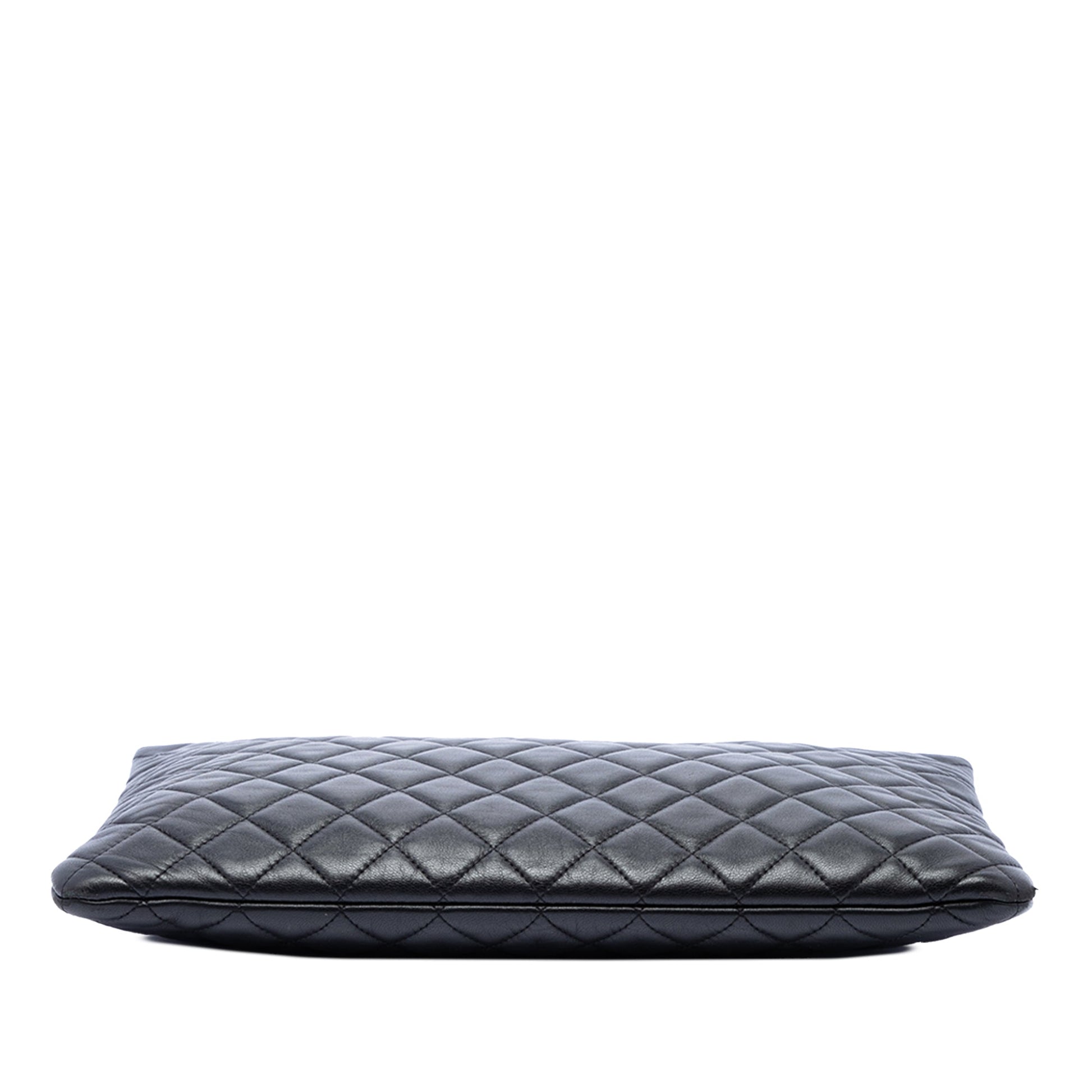 Chanel Large Quilted Lambskin O Case Clutch
