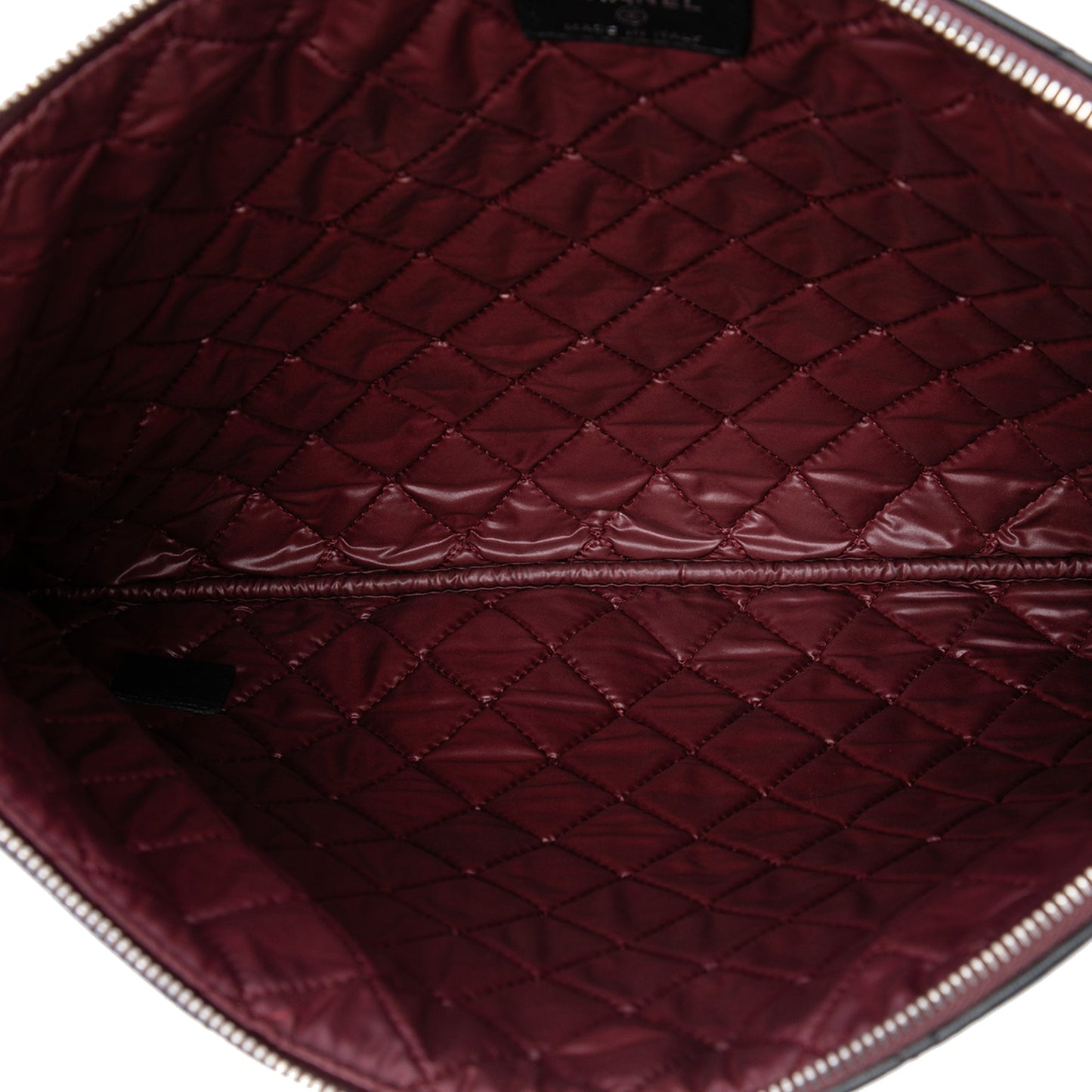 Chanel Large Quilted Lambskin O Case Clutch