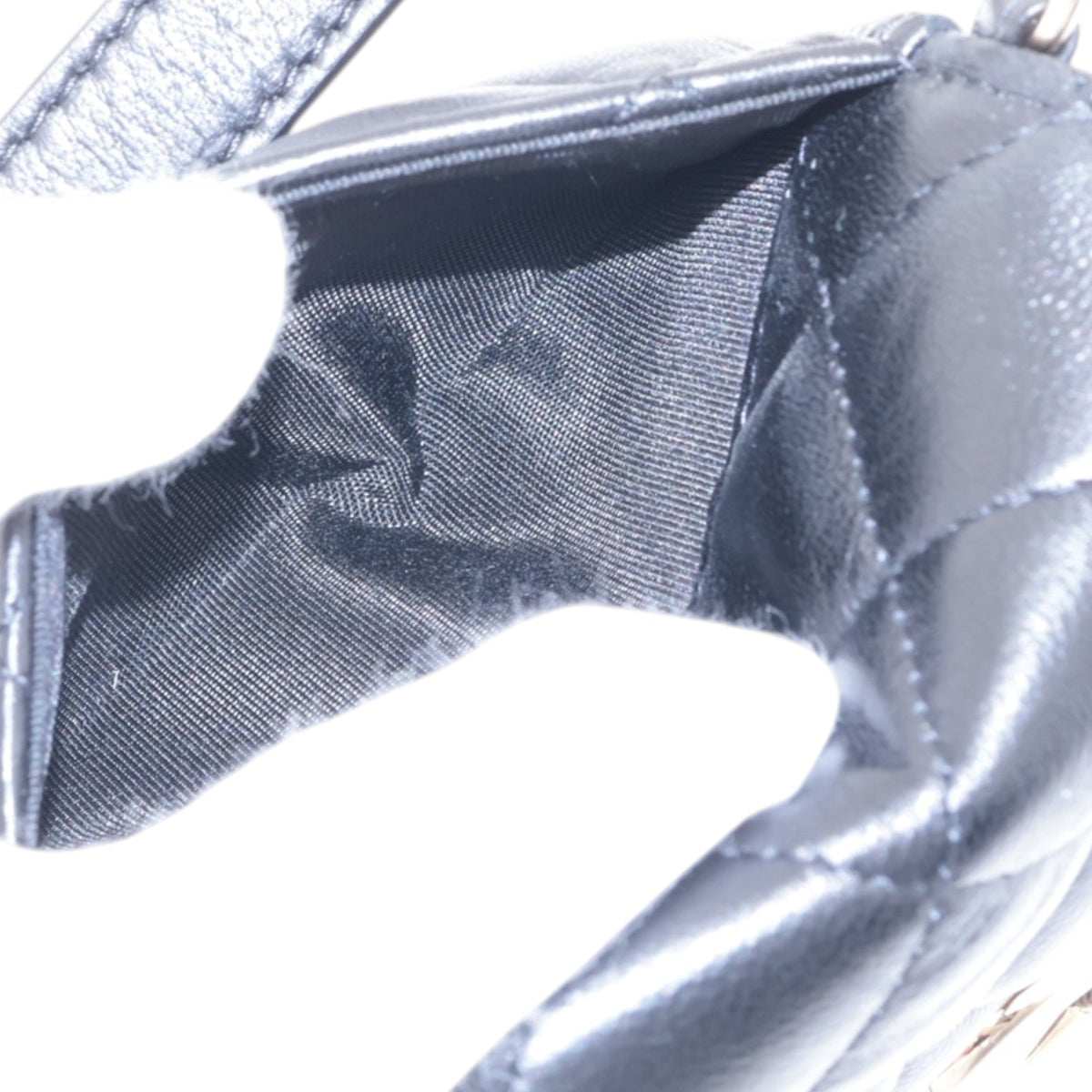 Chanel Quilted Lambskin Phone Chain Clutch Waist Bag — Black