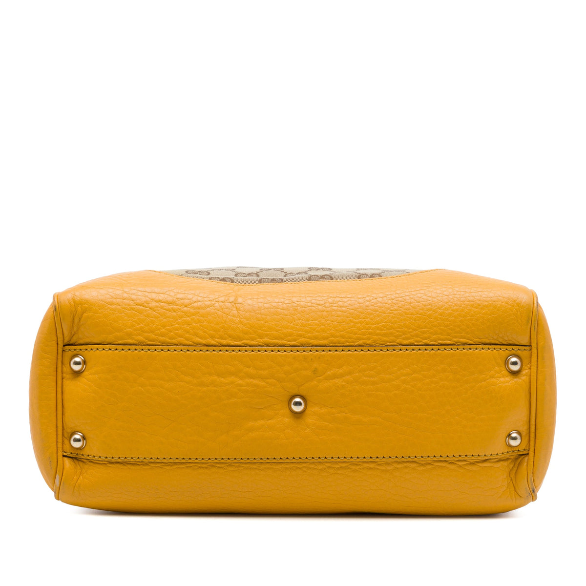 Gucci GG Canvas Bamboo Diana Top Handle Tote — Yellow