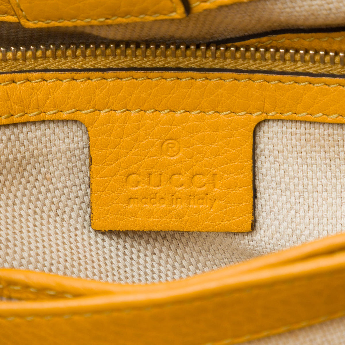 Gucci GG Canvas Bamboo Diana Top Handle Tote — Yellow