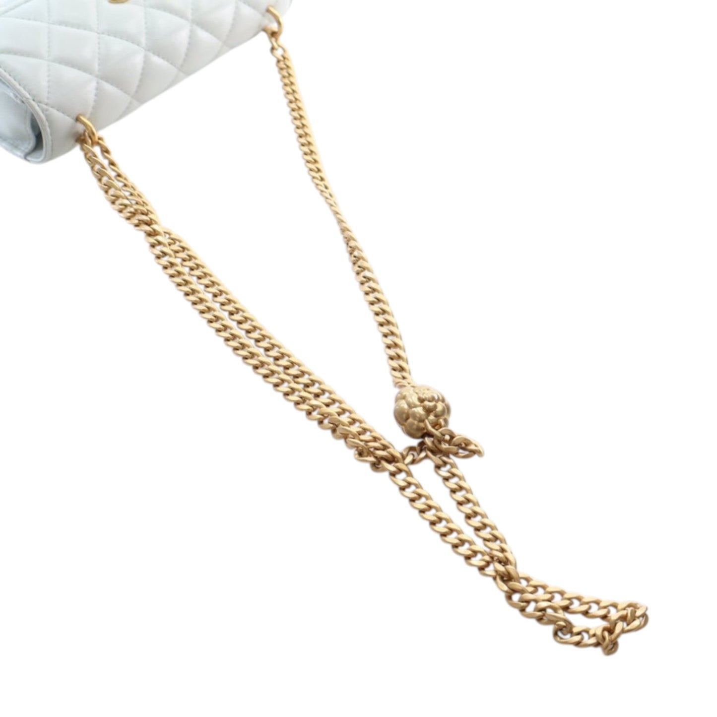 Chanel Mini CC Lambskin Camellia Crush Clutch With Chain