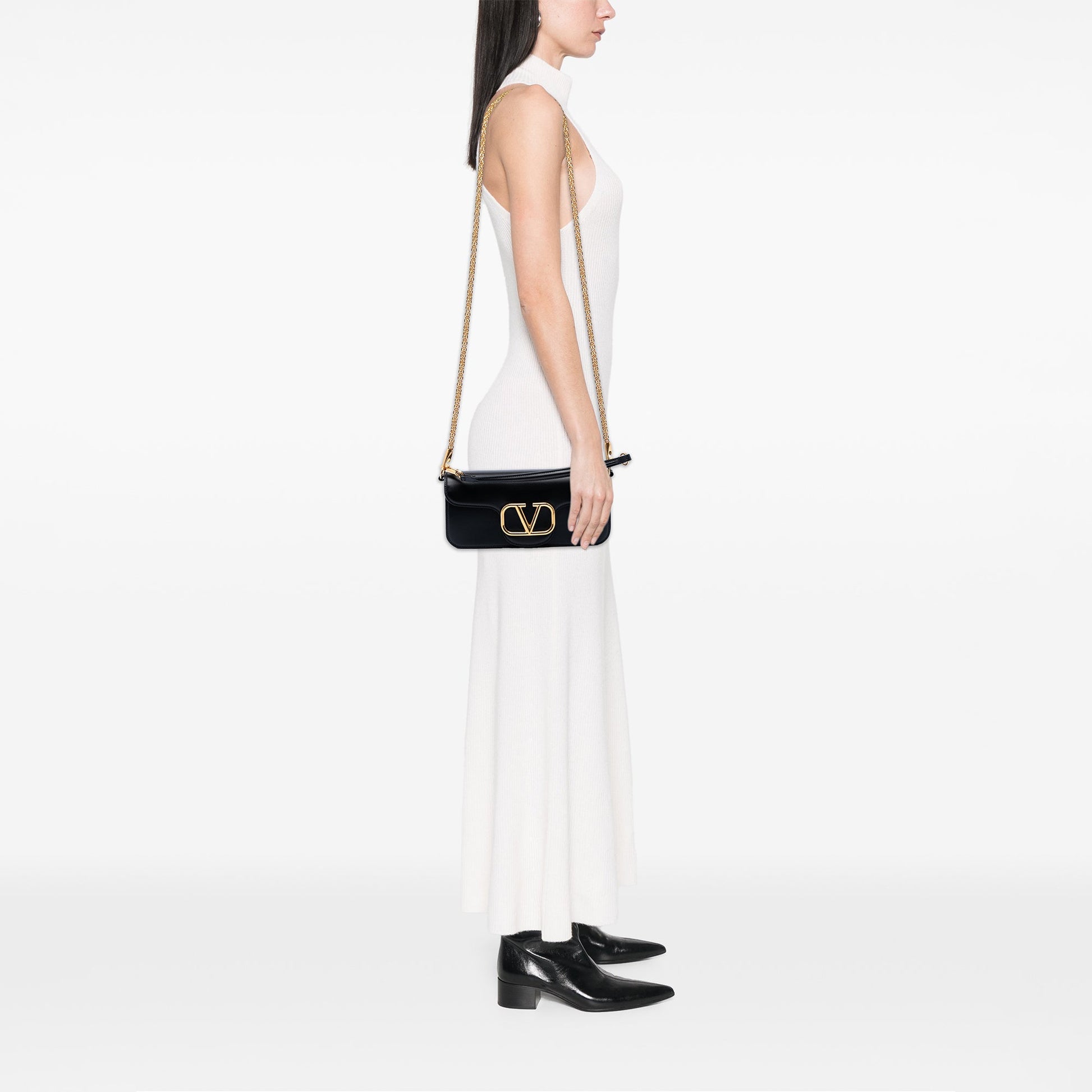 Valentino Calfskin VLogo Loco Satchel