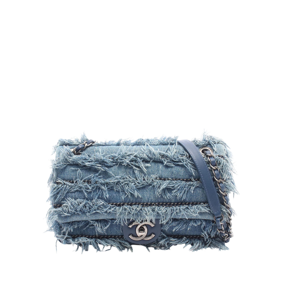 Chanel Mini Paris-Dubai Denim Fringe Single Flap