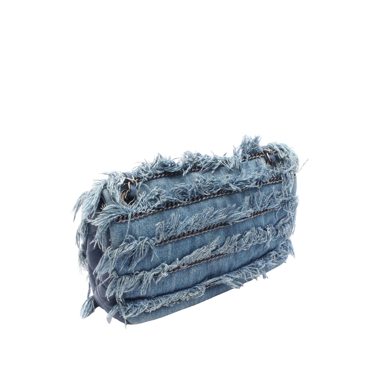 Chanel Mini Paris-Dubai Denim Fringe Single Flap