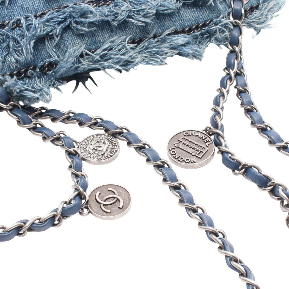 Chanel Mini Paris-Dubai Denim Fringe Single Flap