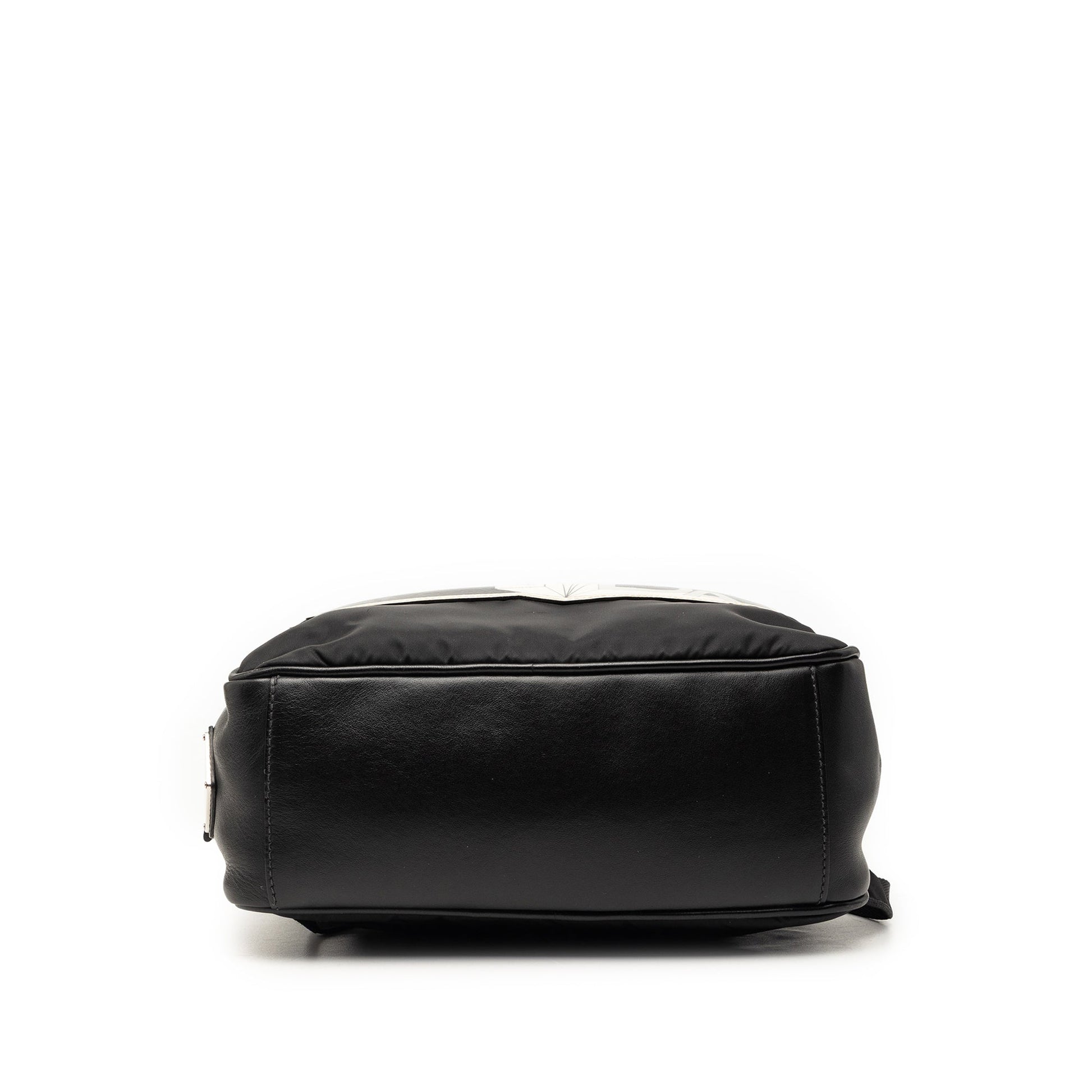 Leather and Tessuto Comic Print Backpack