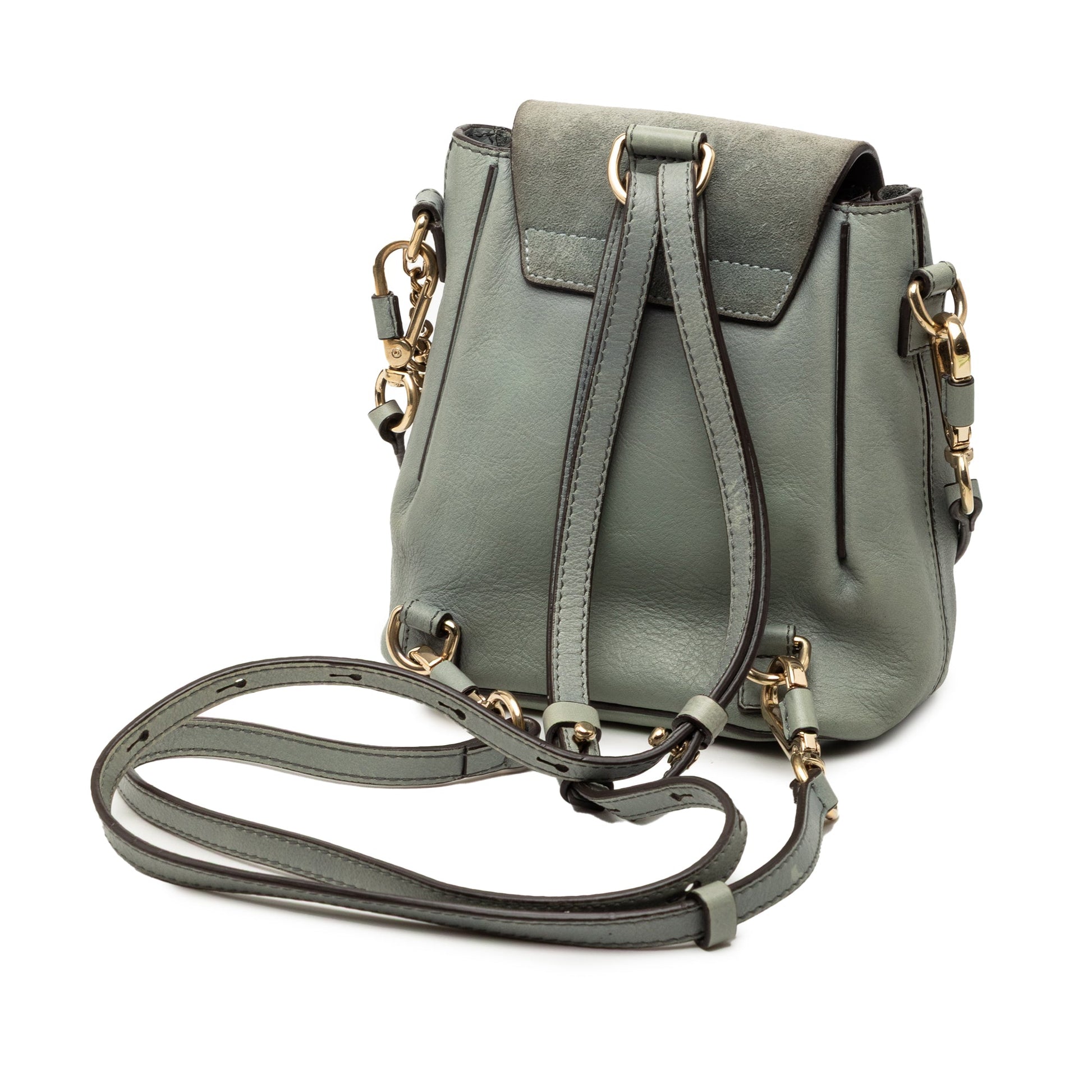 Chloé Mini Calfskin and Suede Faye Backpack