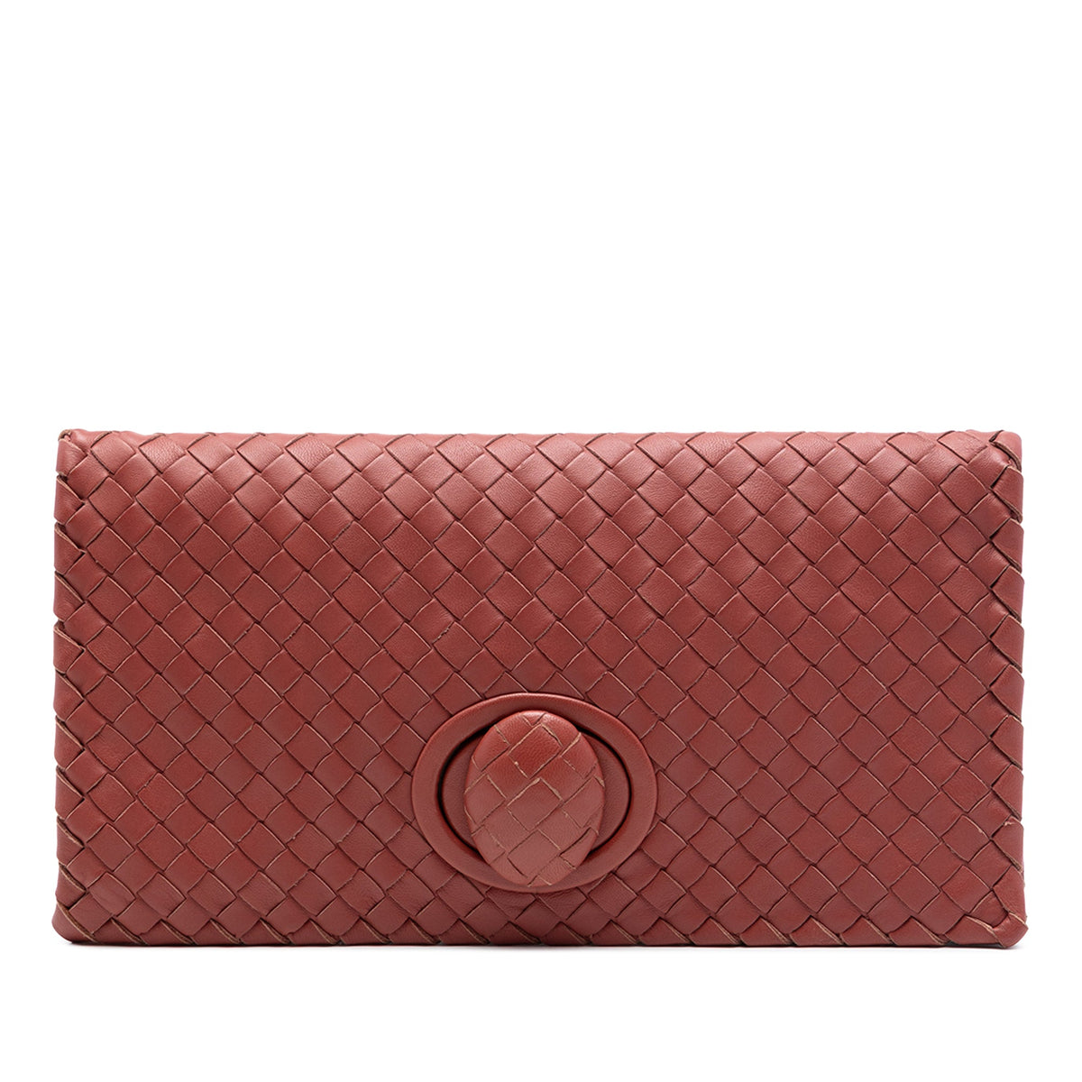 Bottega Veneta Nappa Intrecciato Turn Lock Clutch