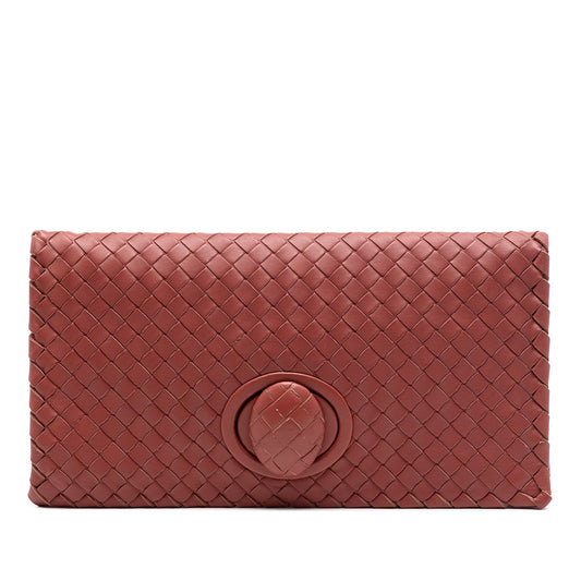 Bottega Veneta Nappa Intrecciato Turn Lock Clutch