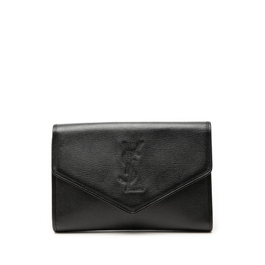 Saint Laurent Grain de Poudre Envelope Clutch