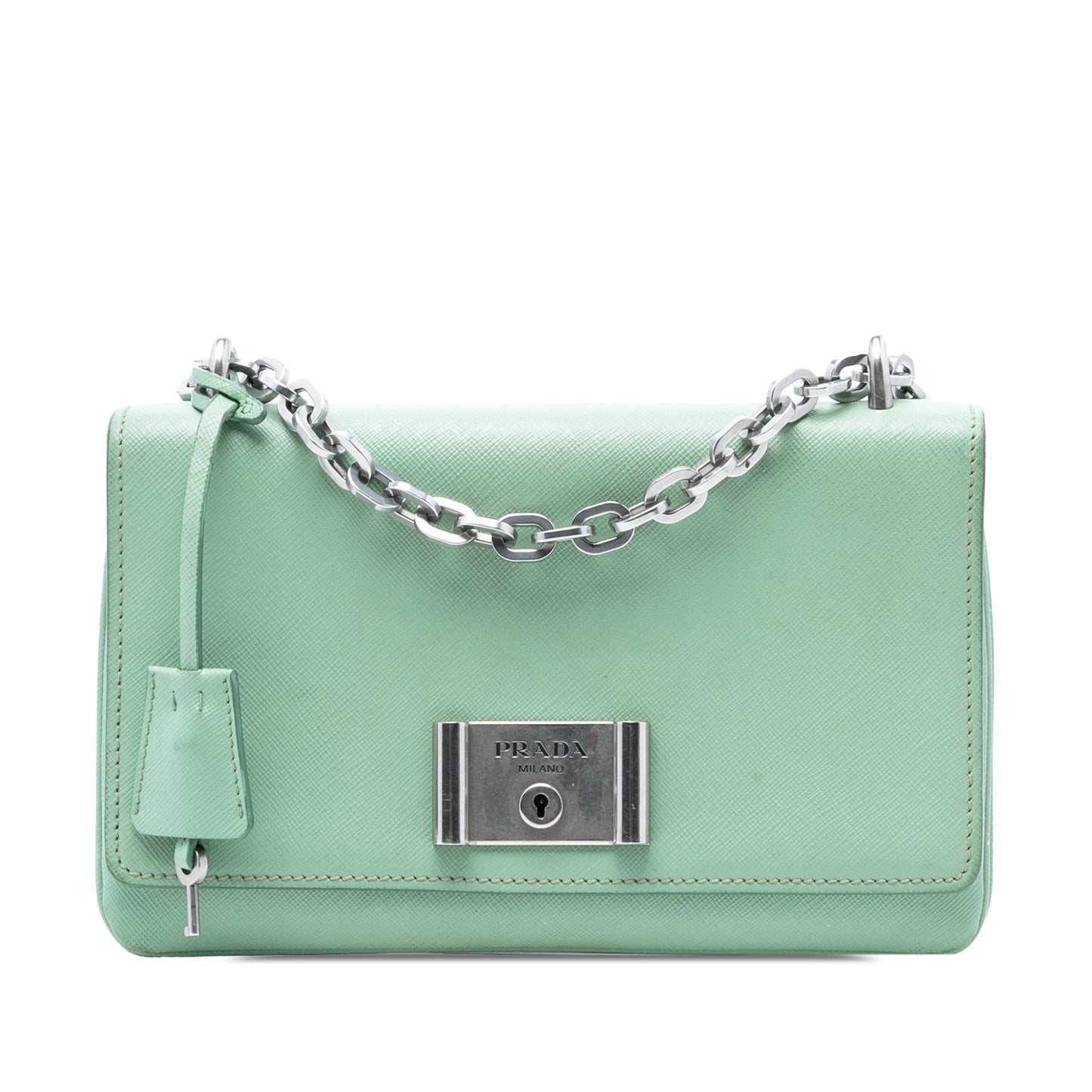 Saffiano Lux Chain Lock Flap