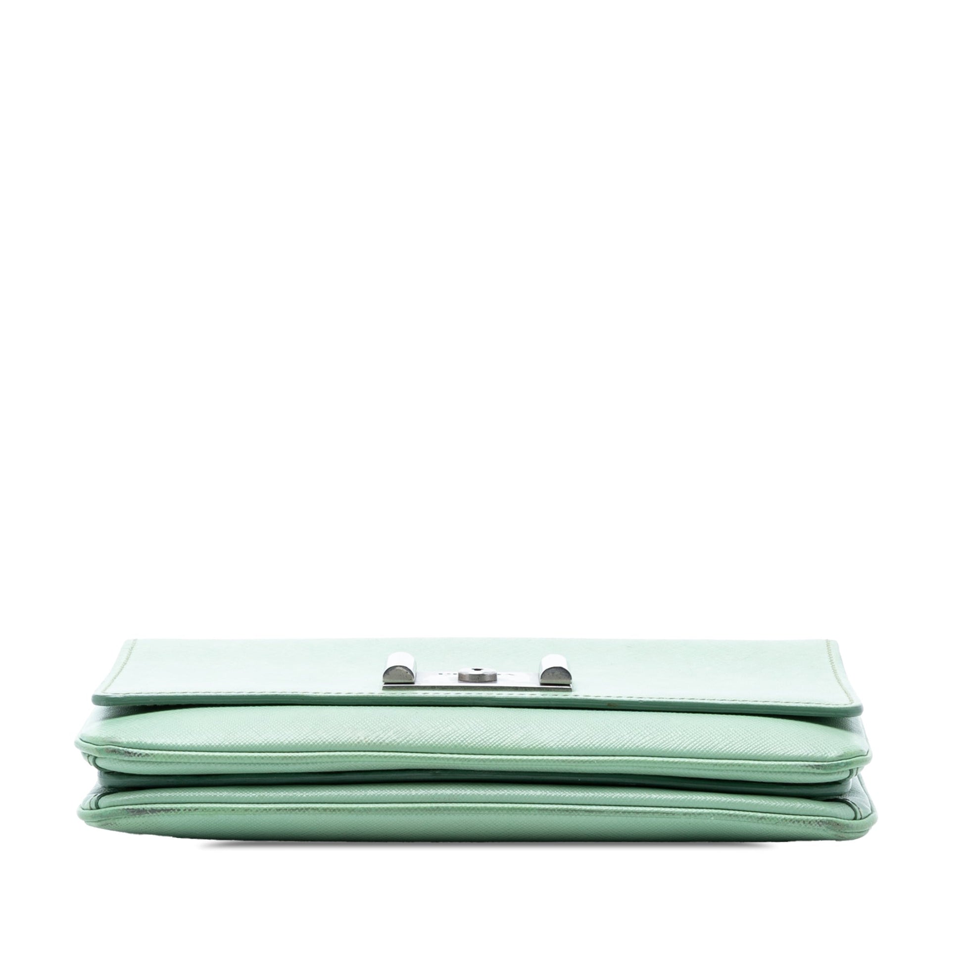 Saffiano Lux Chain Lock Flap