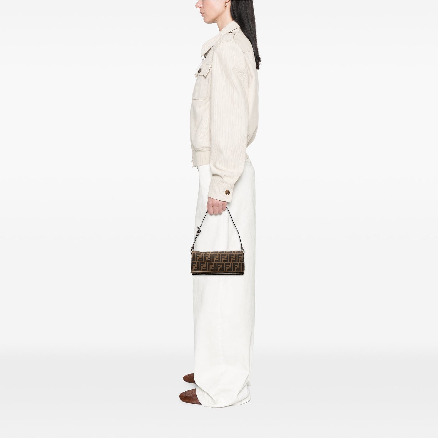 Fendi Zucca Canvas Flap Pochette