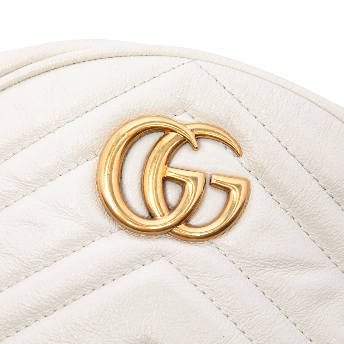 Gucci Mini GG Marmont Matelasse Calfskin Round Crossbody
