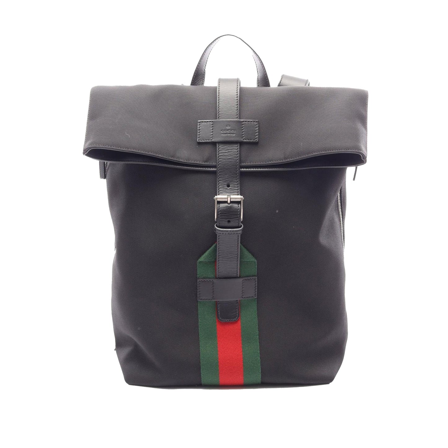 Gucci Canvas Techno Web Fold Over Backpack