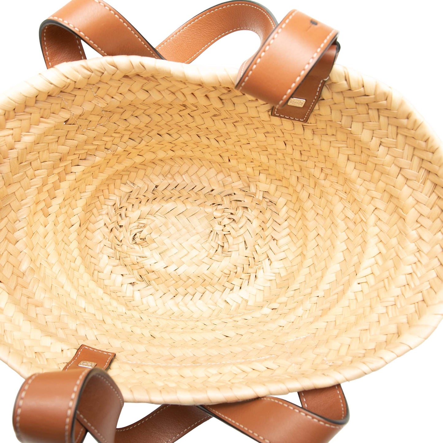 LOEWE Small Raffia Anagram Basket Tote