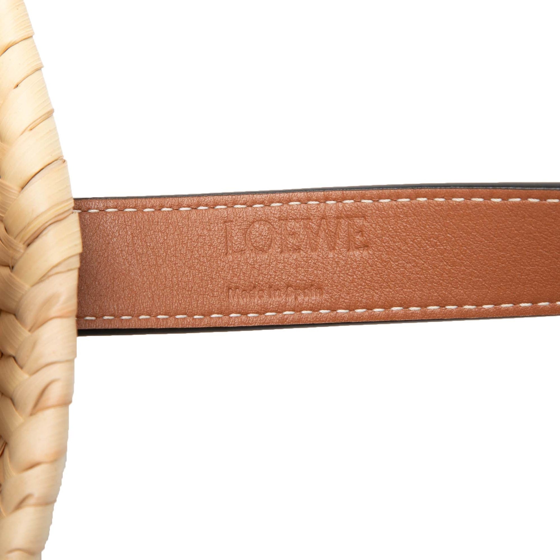 LOEWE Small Raffia Anagram Basket Tote