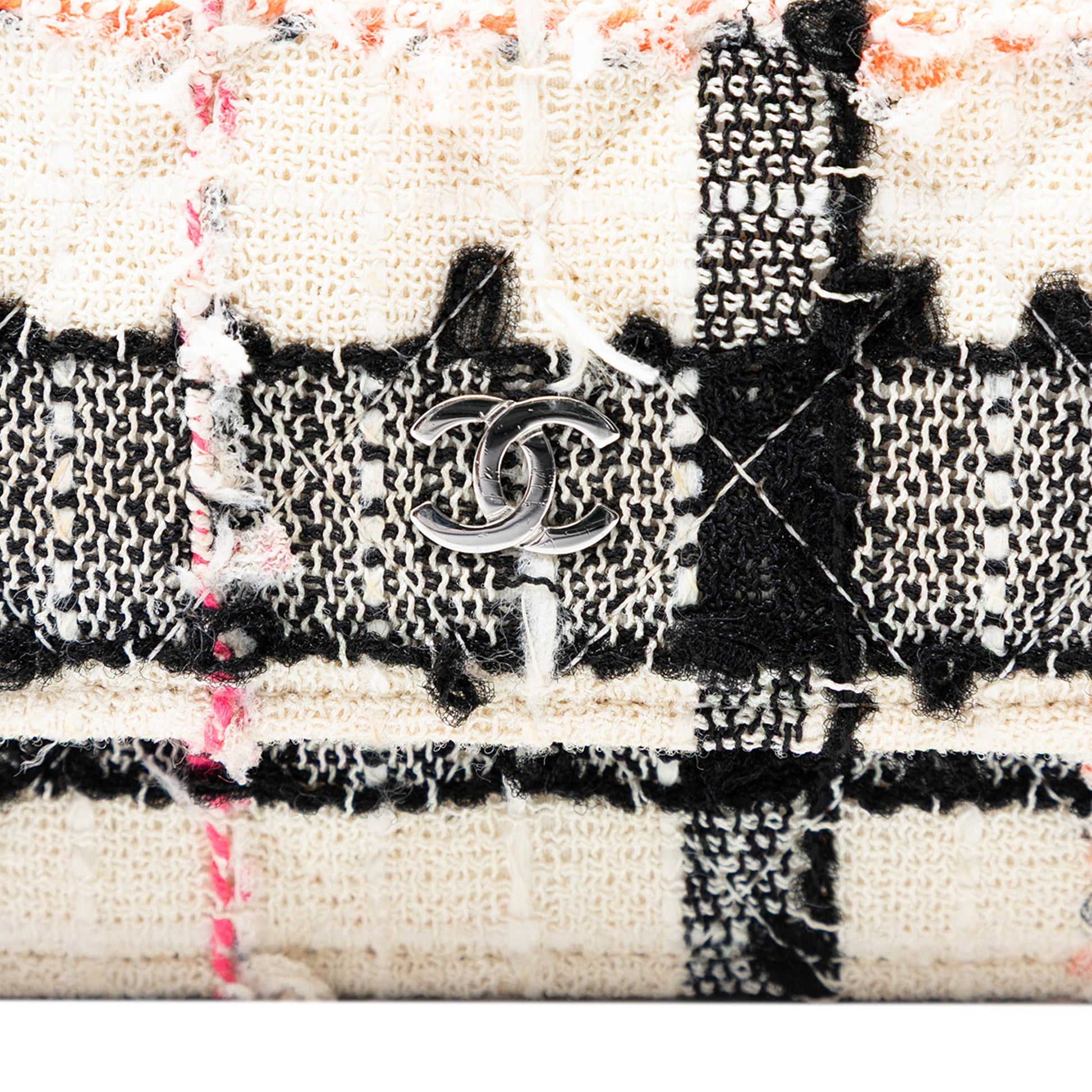 Chanel CC Quilted Tweed Wallet On Chain