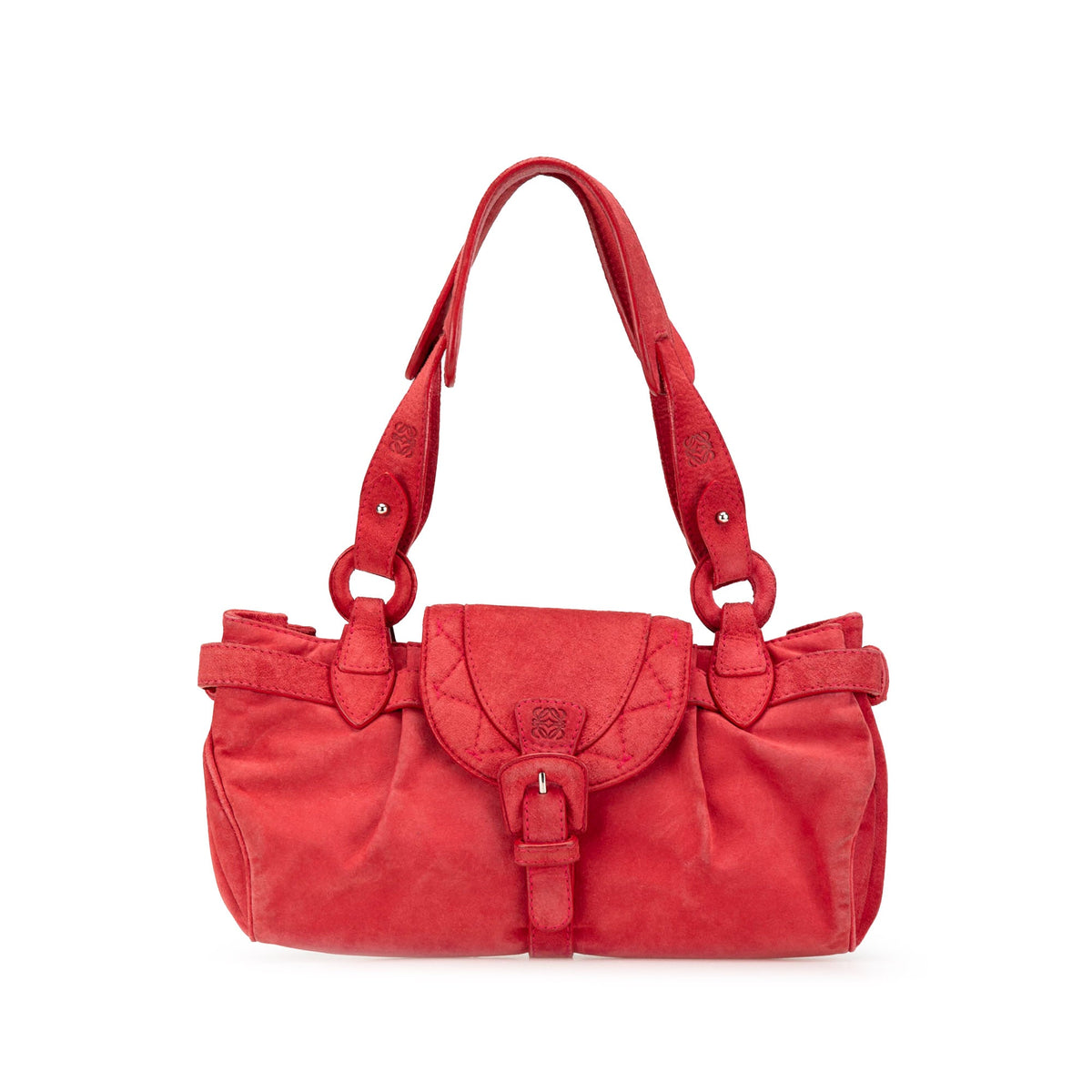 LOEWE Anagram Suede Shoulder Bag