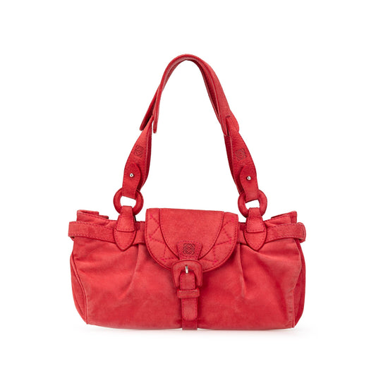 LOEWE Anagram Suede Shoulder Bag