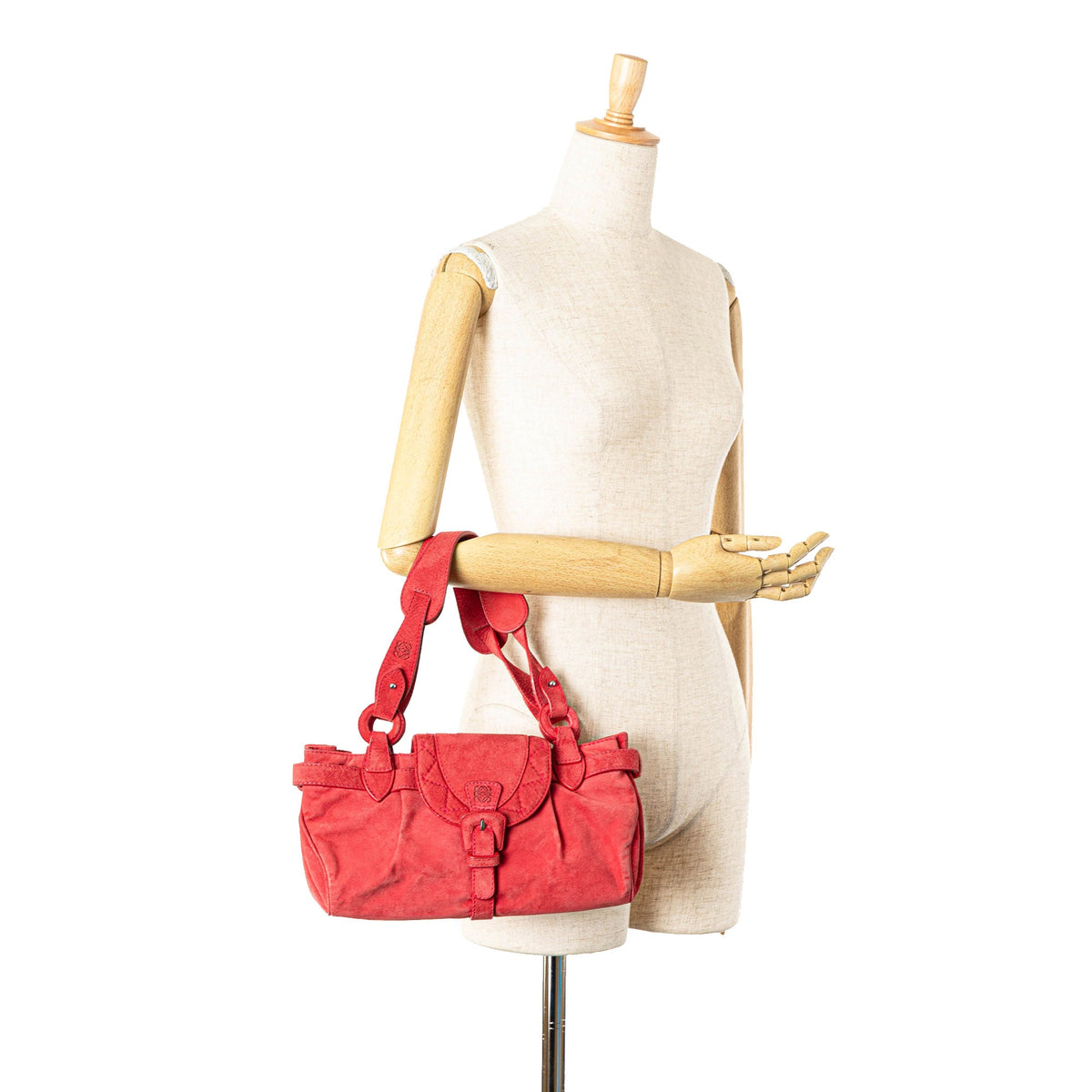 LOEWE Anagram Suede Shoulder Bag