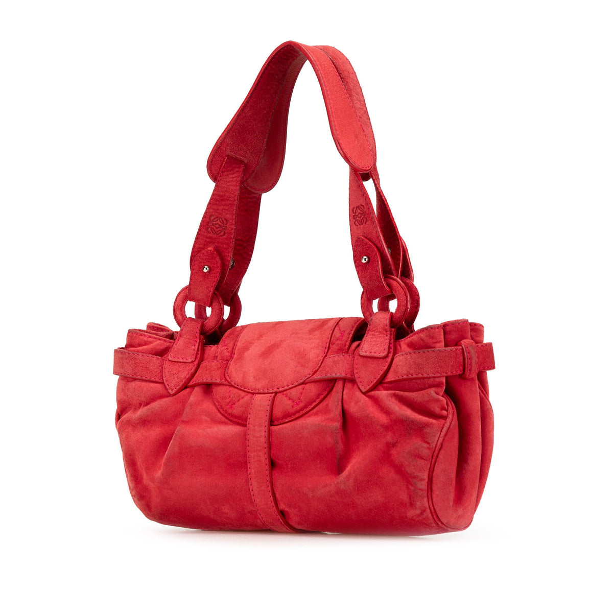 LOEWE Anagram Suede Shoulder Bag