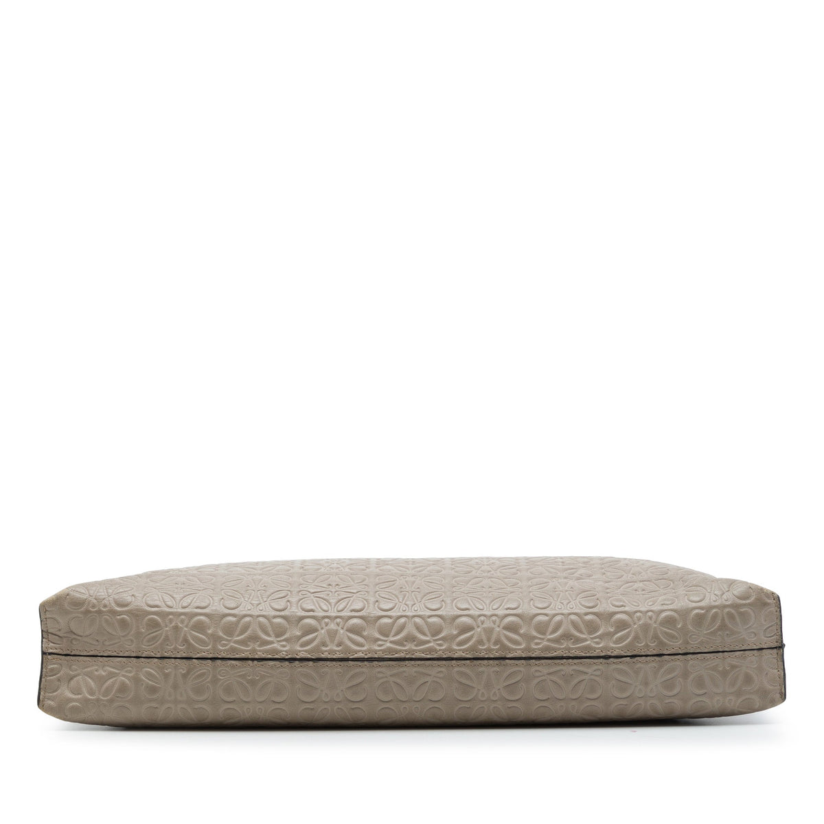 LOEWE Embossed Anagram Leather Repeat T Clutch