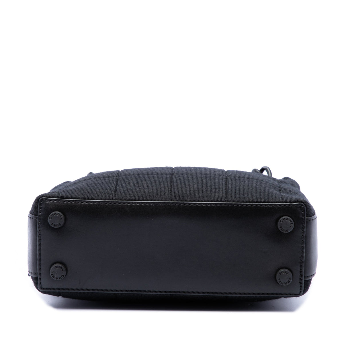 Chanel CC Chocolate Bar Jersey Handbag — Black