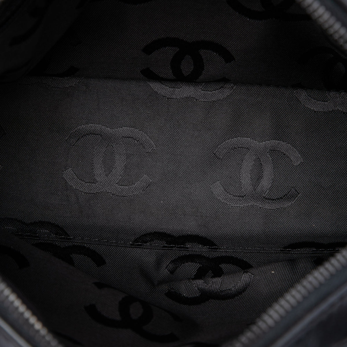 Chanel CC Chocolate Bar Jersey Handbag — Black