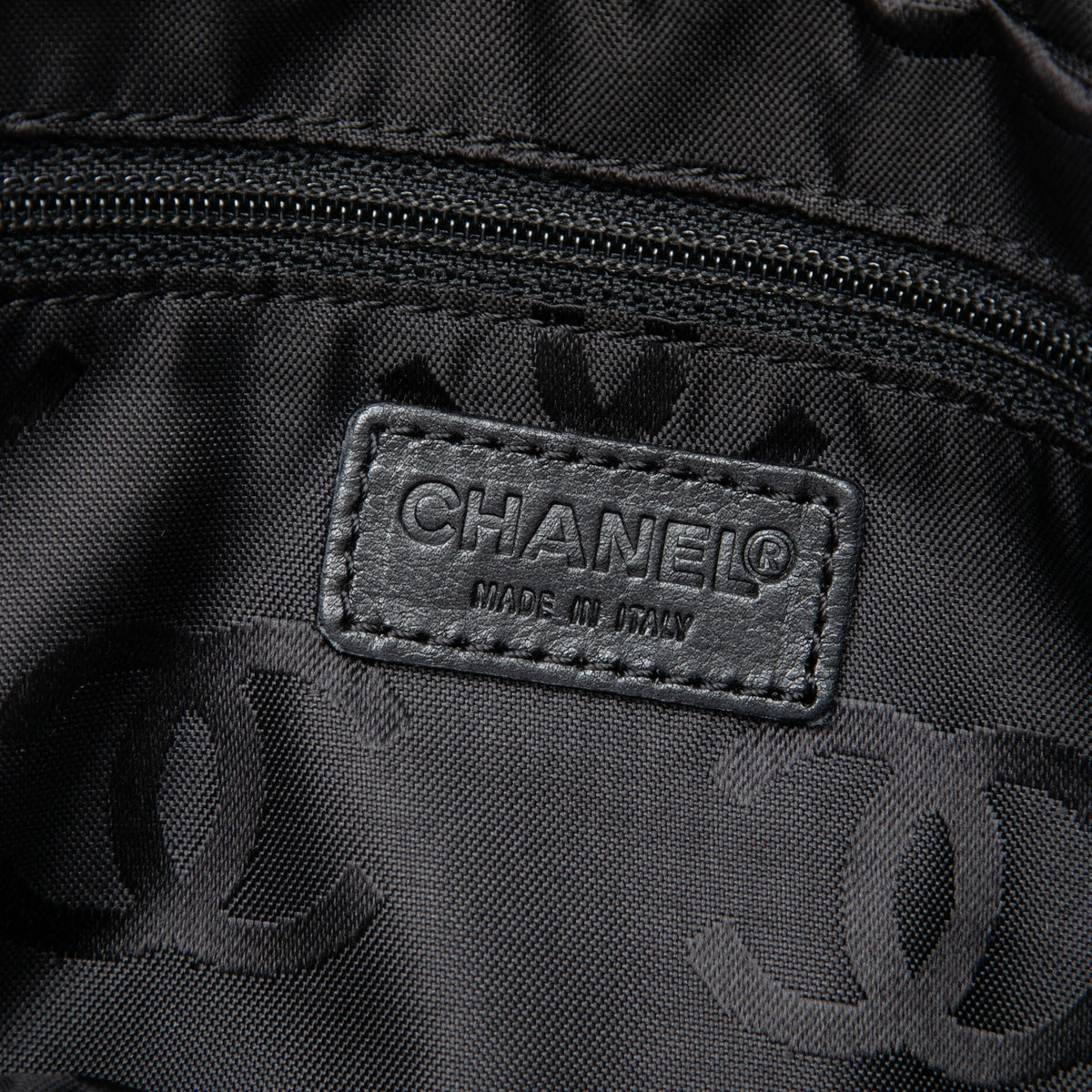 Chanel CC Chocolate Bar Jersey Handbag — Black