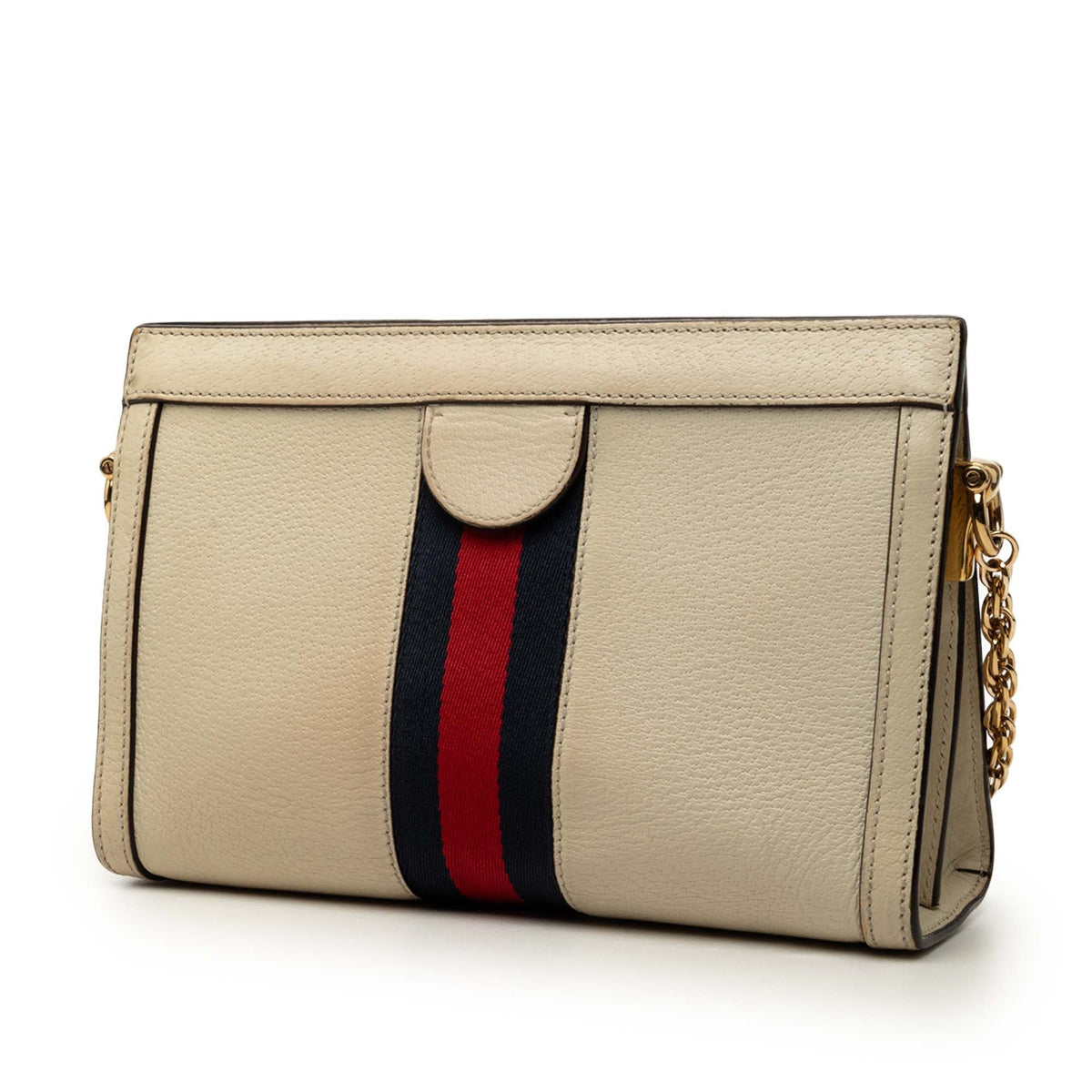 Gucci Small Calfskin Web Ophidia Chain Crossbody