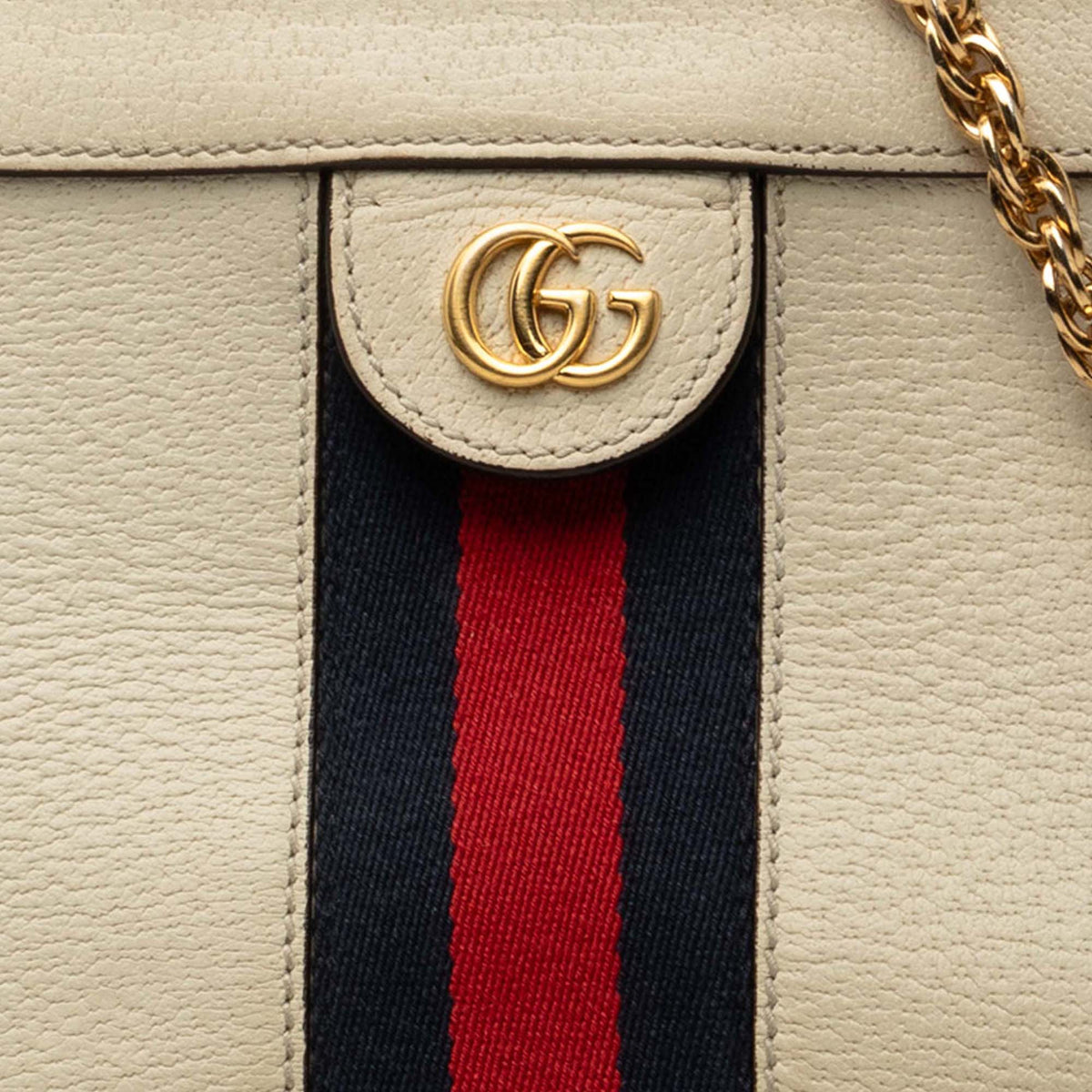 Gucci Small Calfskin Web Ophidia Chain Crossbody