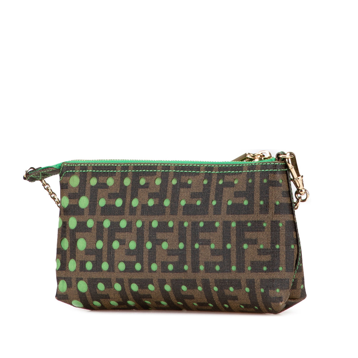 Fendi Zucca Spalmati Dots Chain Pochette