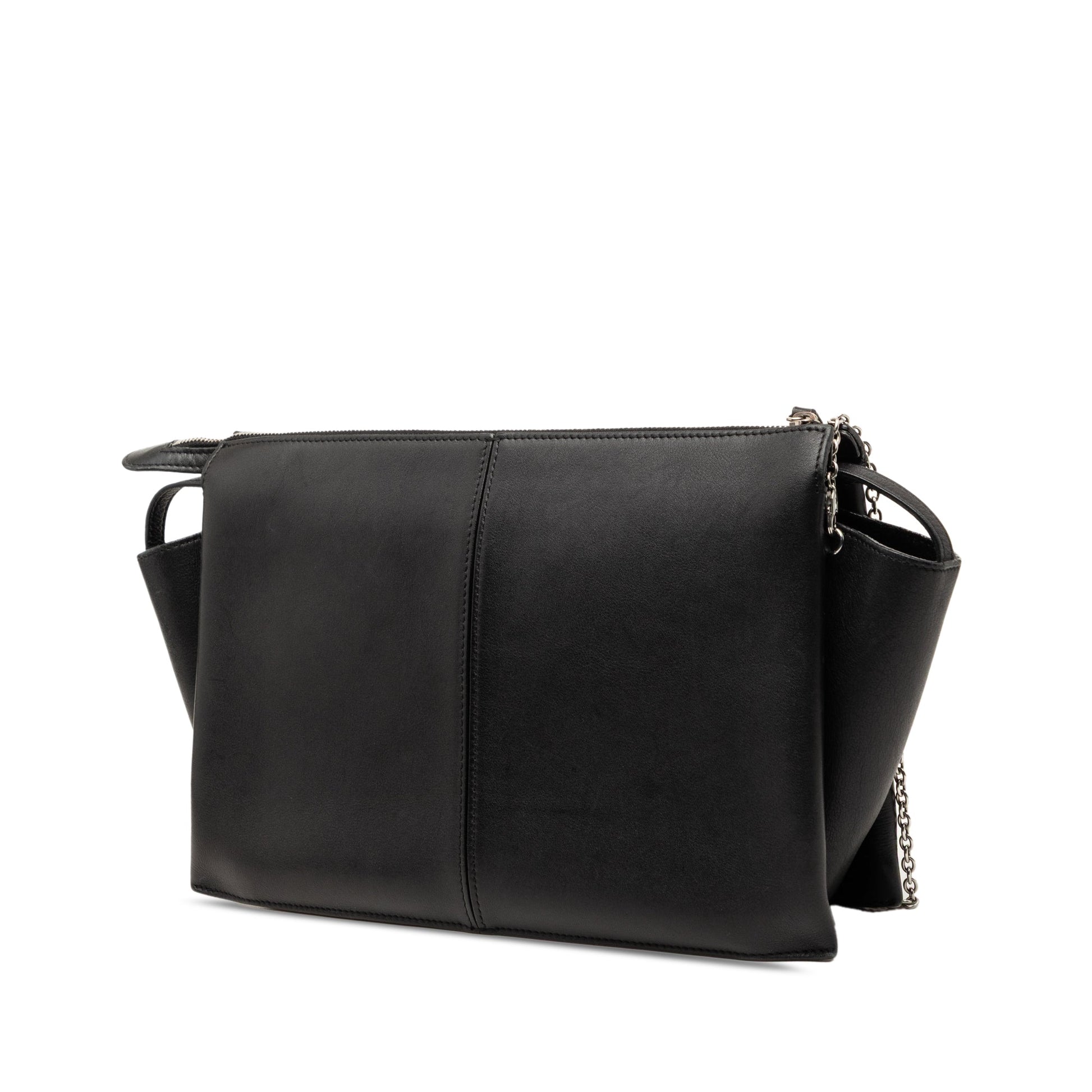 Celine Trifold Leather Clutch On Chain