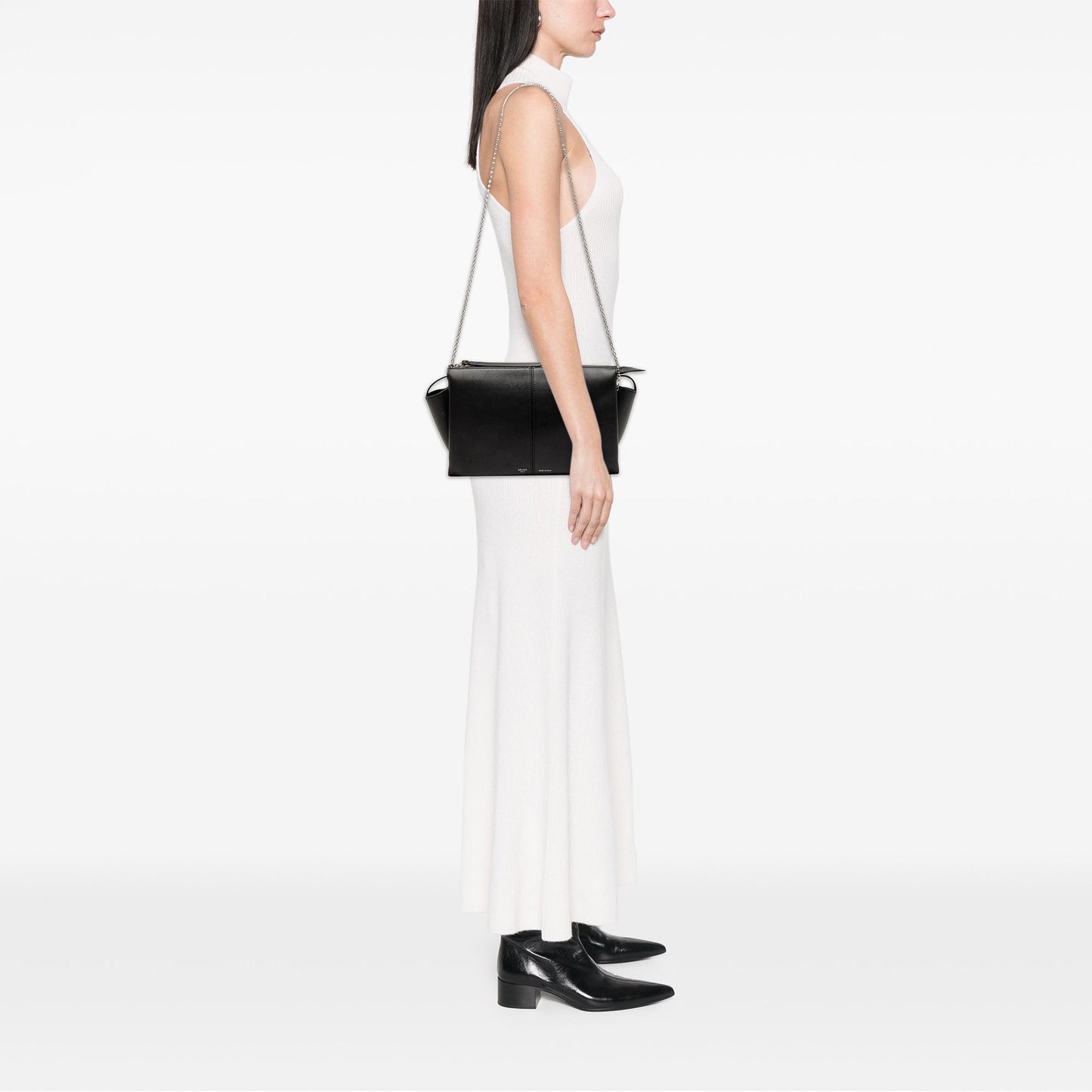 Celine Trifold Leather Clutch On Chain