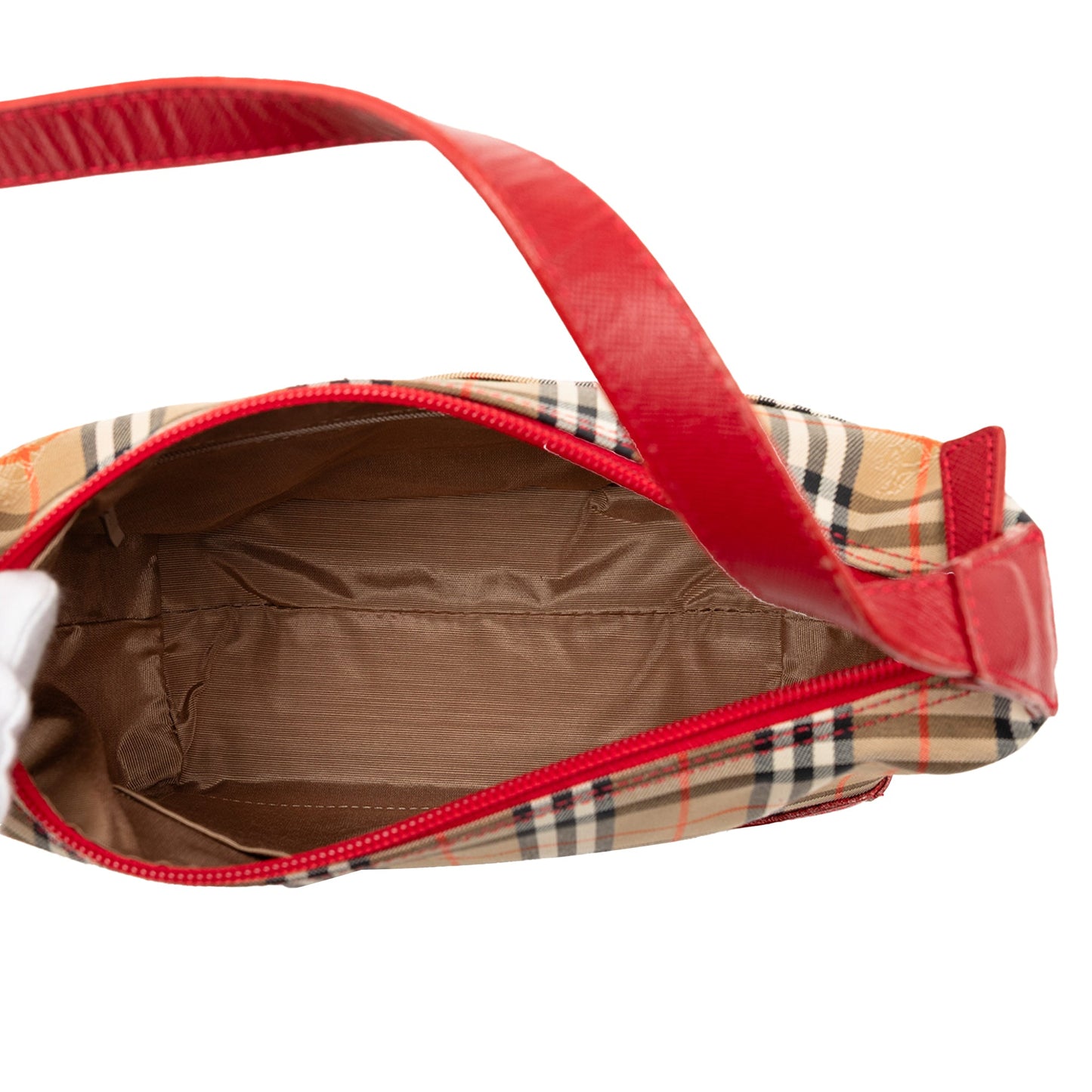 Burberry Haymarket Check Canvas Shoulder Bag