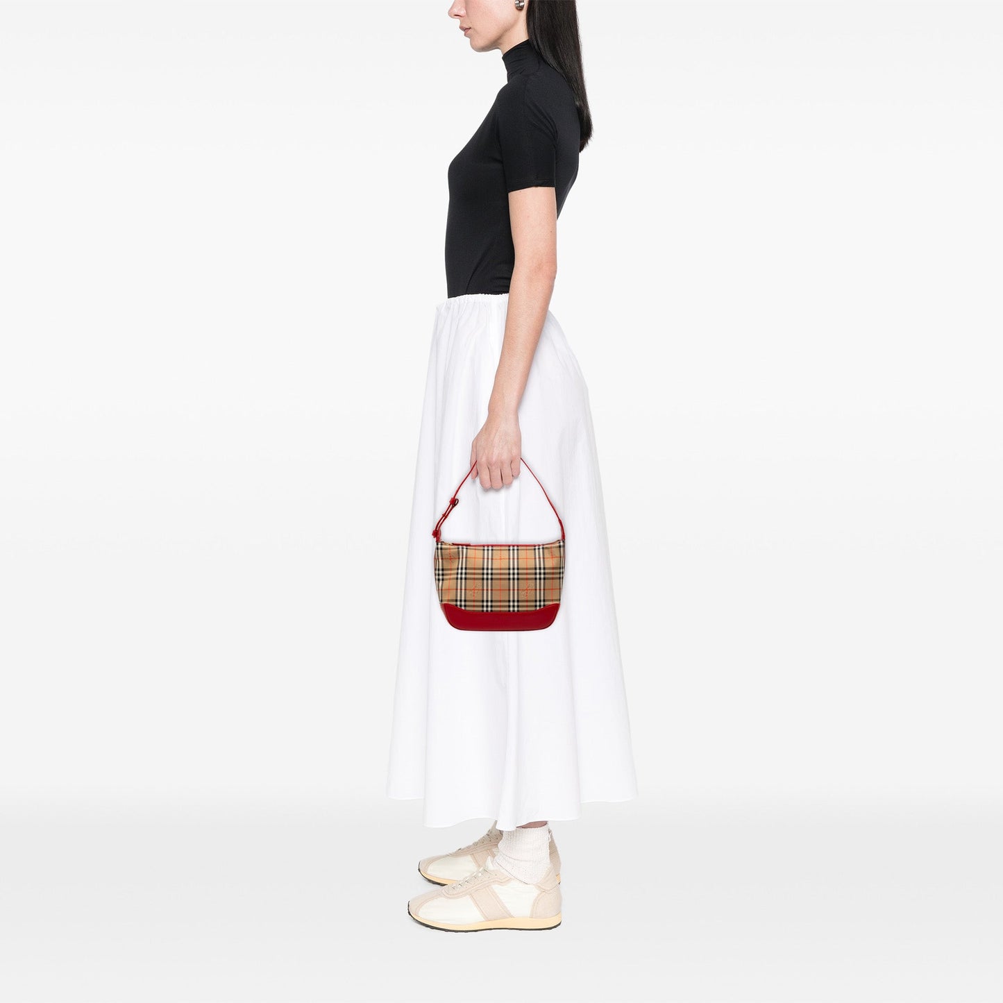 Burberry Haymarket Check Canvas Shoulder Bag