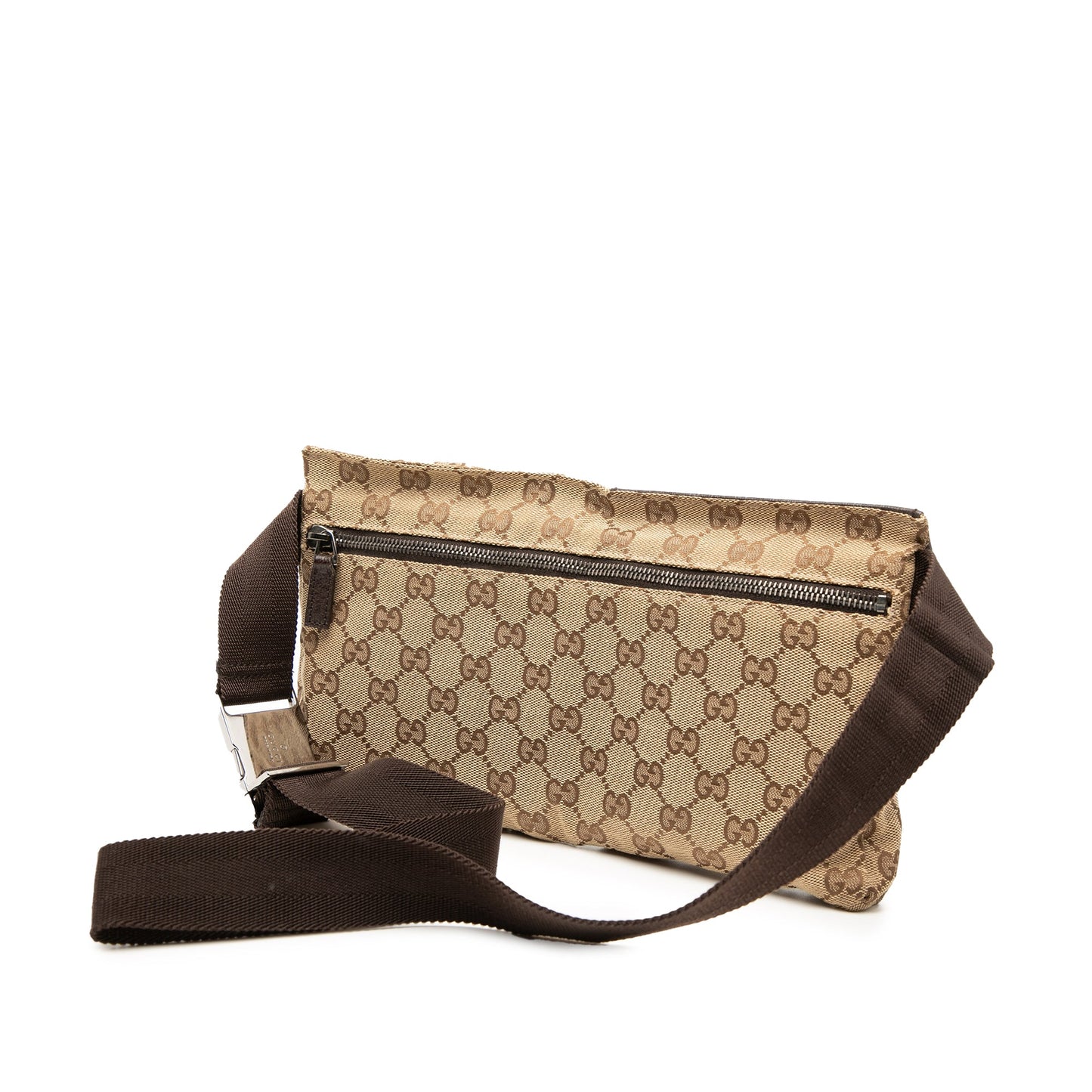 Gucci GG Canvas Double Pocket Belt Bag