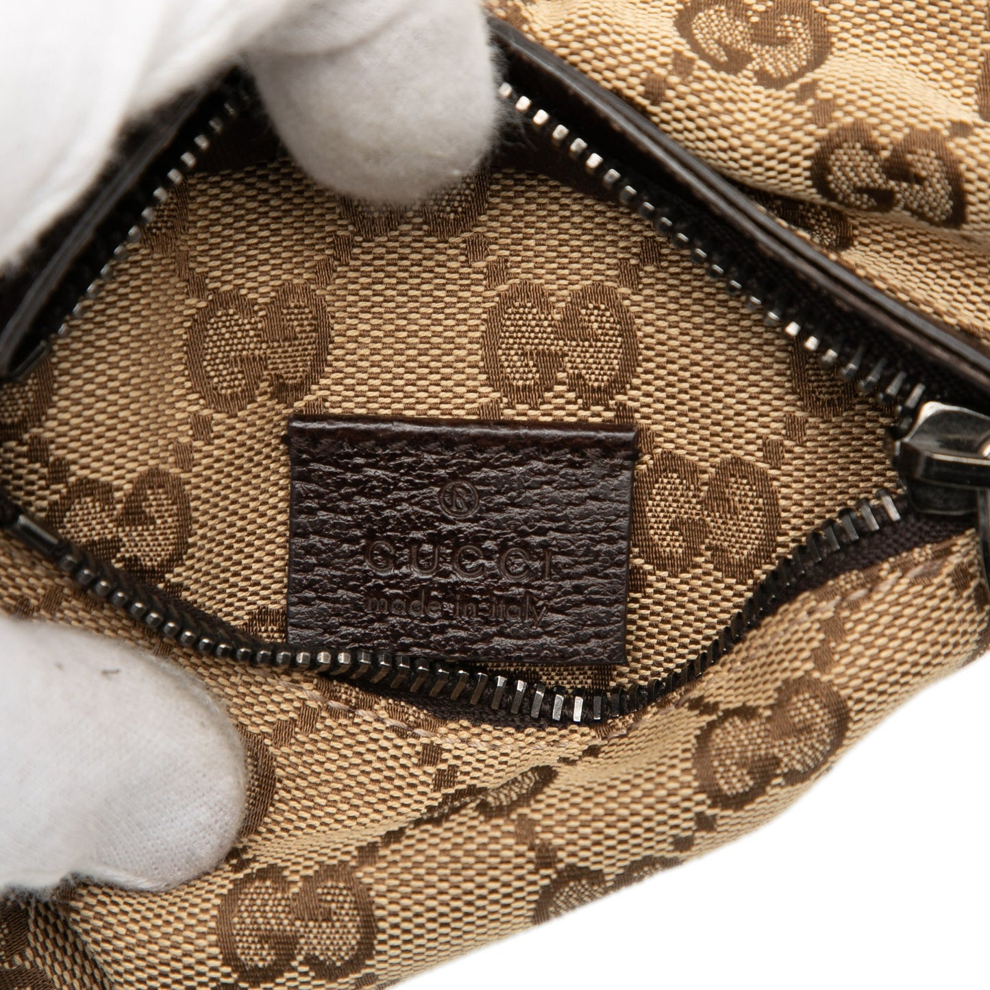 Gucci GG Canvas Double Pocket Belt Bag