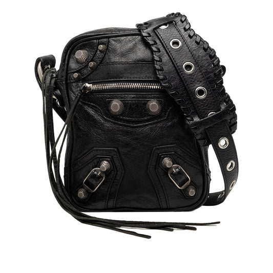 Balenciaga Lambskin Motocross Le Cagole Messenger Bag