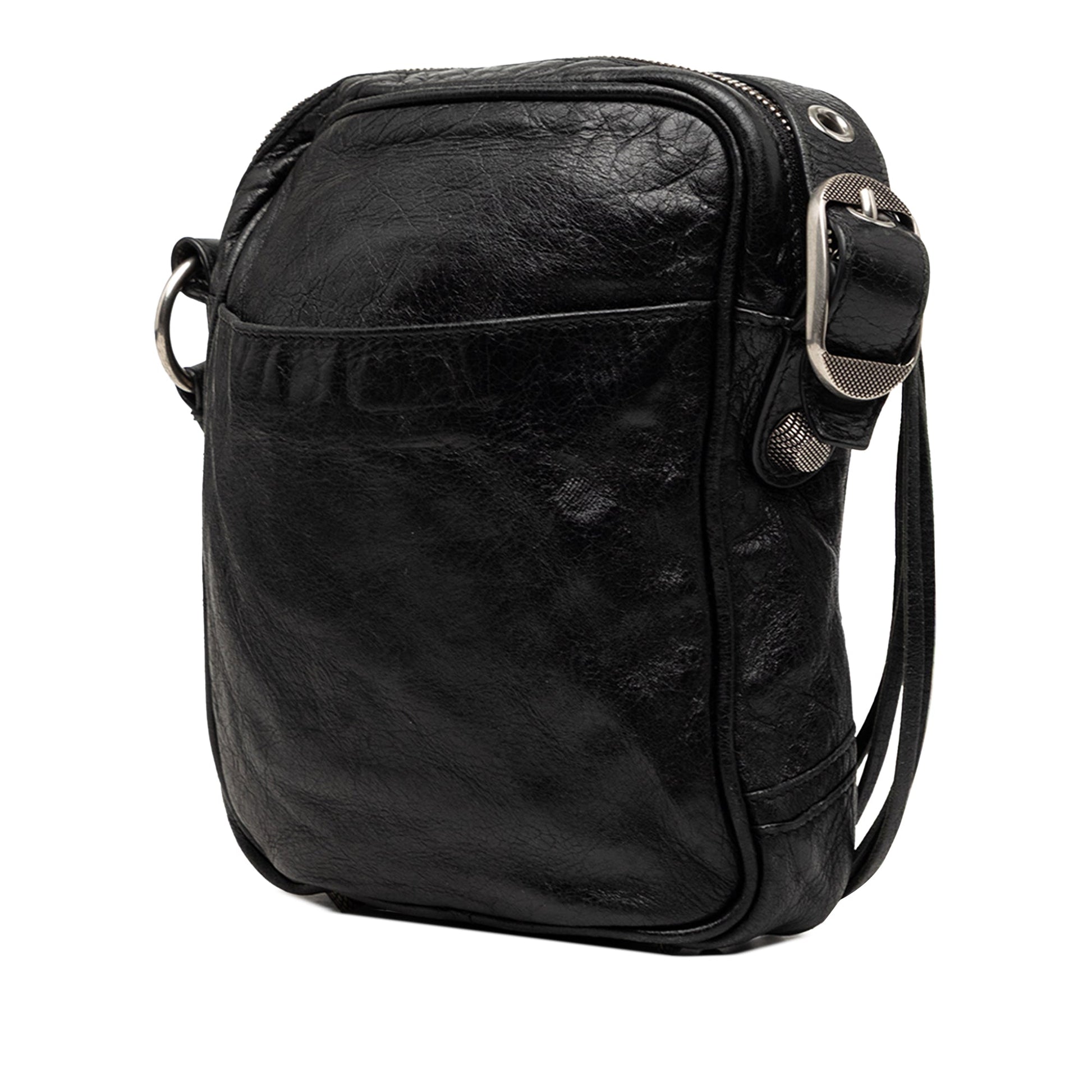 Balenciaga Lambskin Motocross Le Cagole Messenger Bag