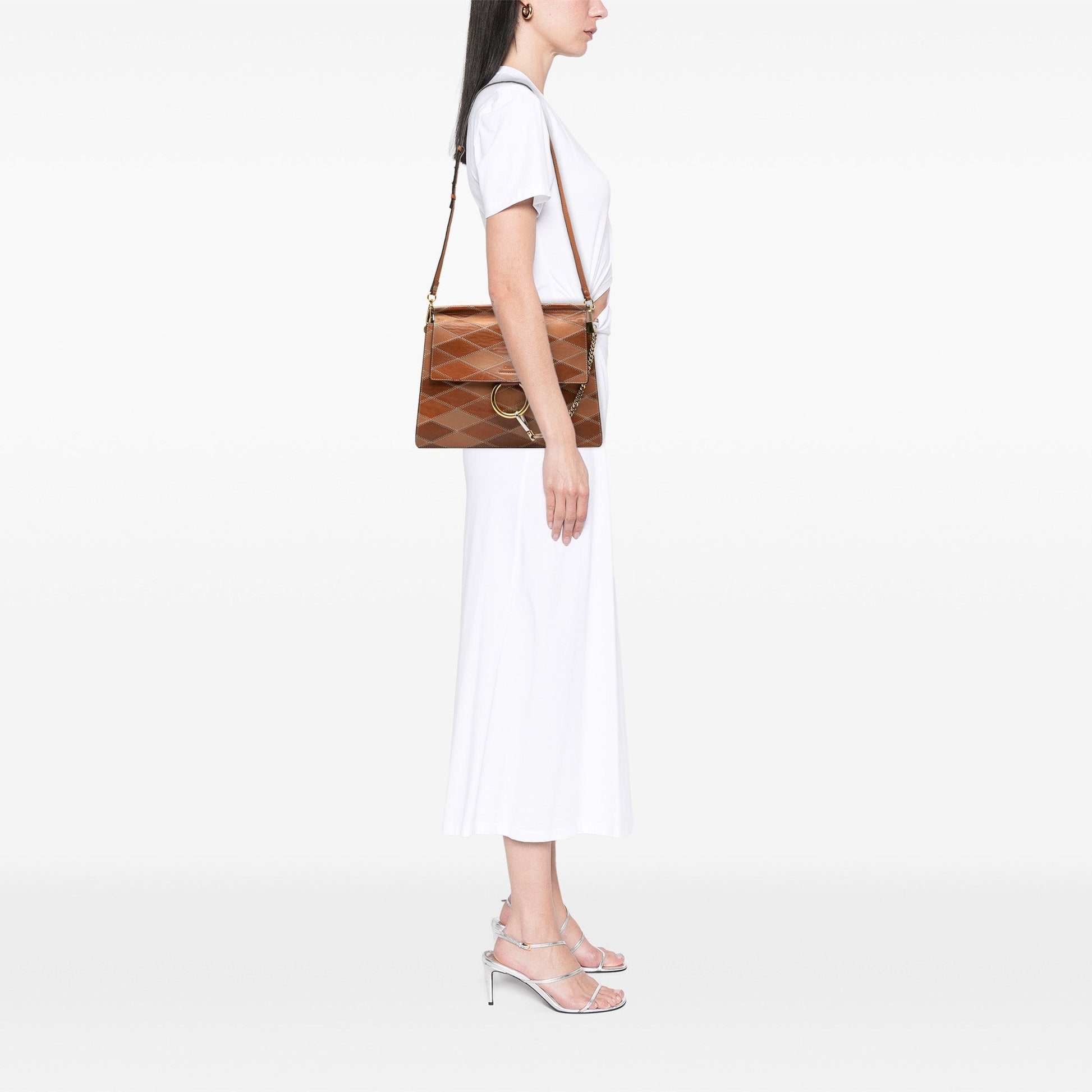 Medium Calfskin Patchwork Faye Crossbody