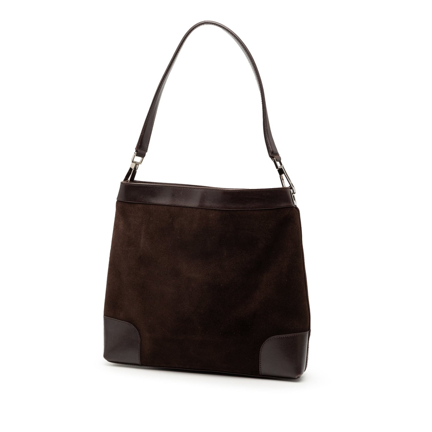 Gucci Suede Web Shoulder Bag