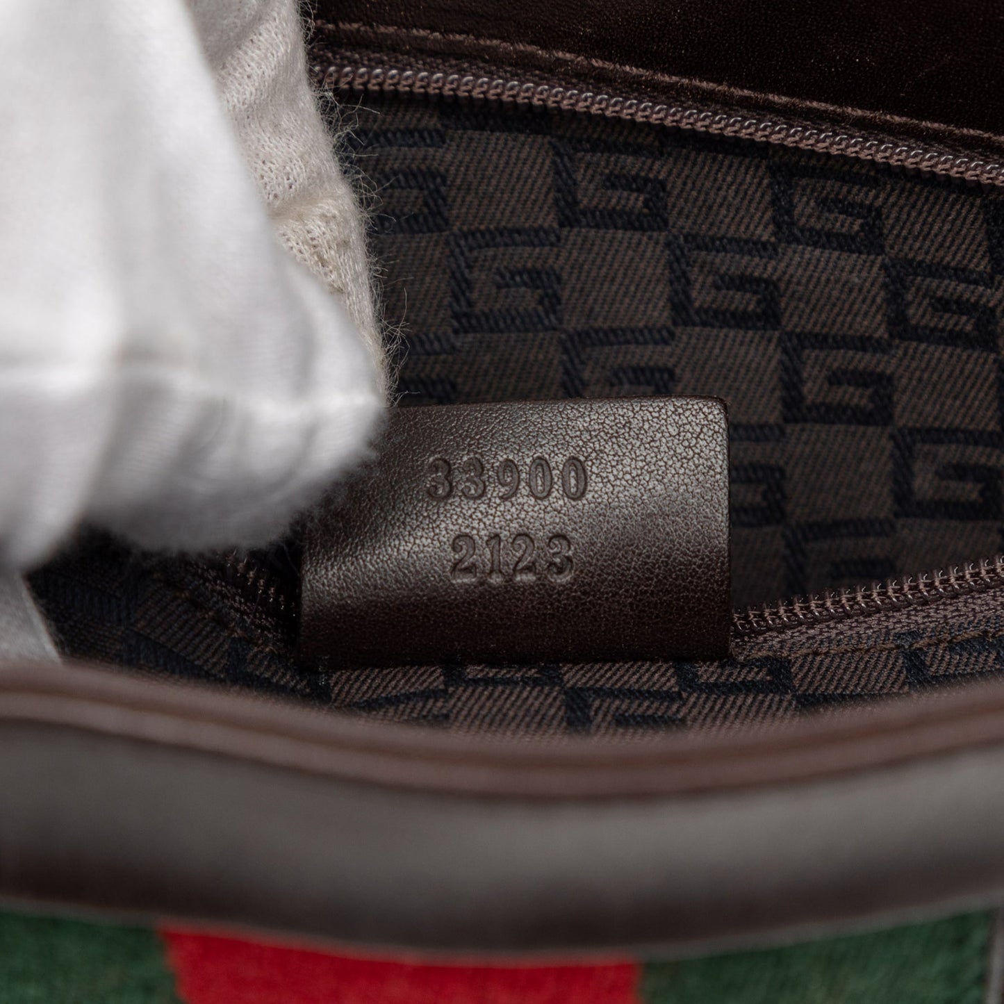 Gucci Suede Web Shoulder Bag
