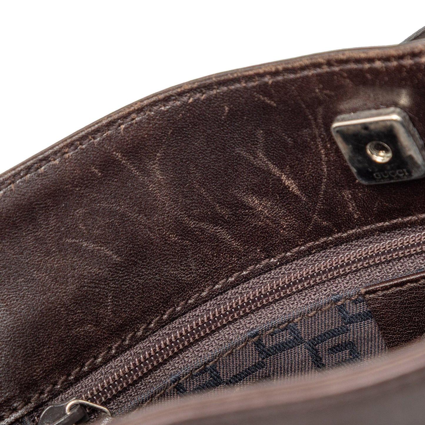 Gucci Suede Web Shoulder Bag
